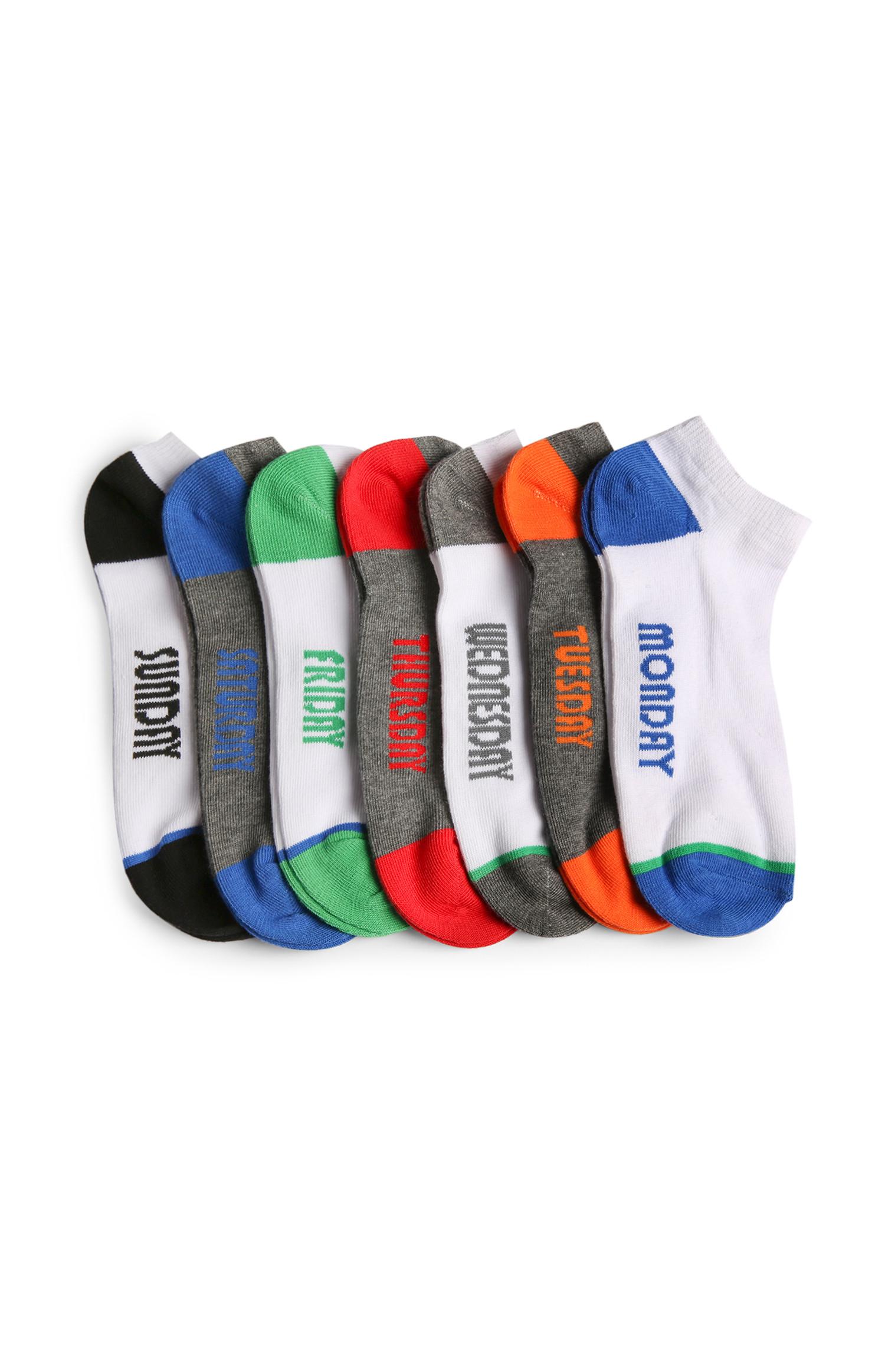 Socken mit Wochentagen, 7er-Pack