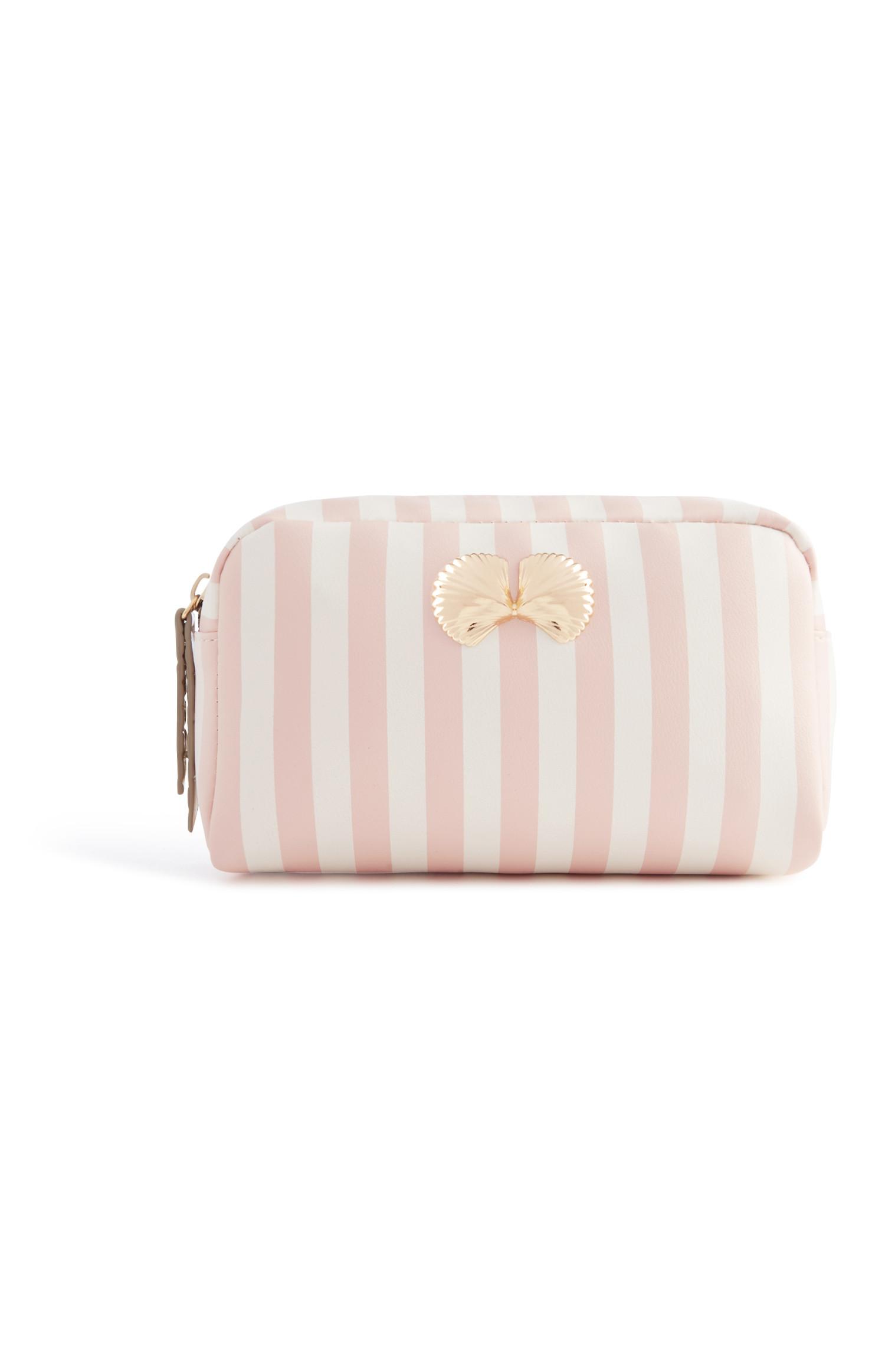 Trousse a righe con conchiglia