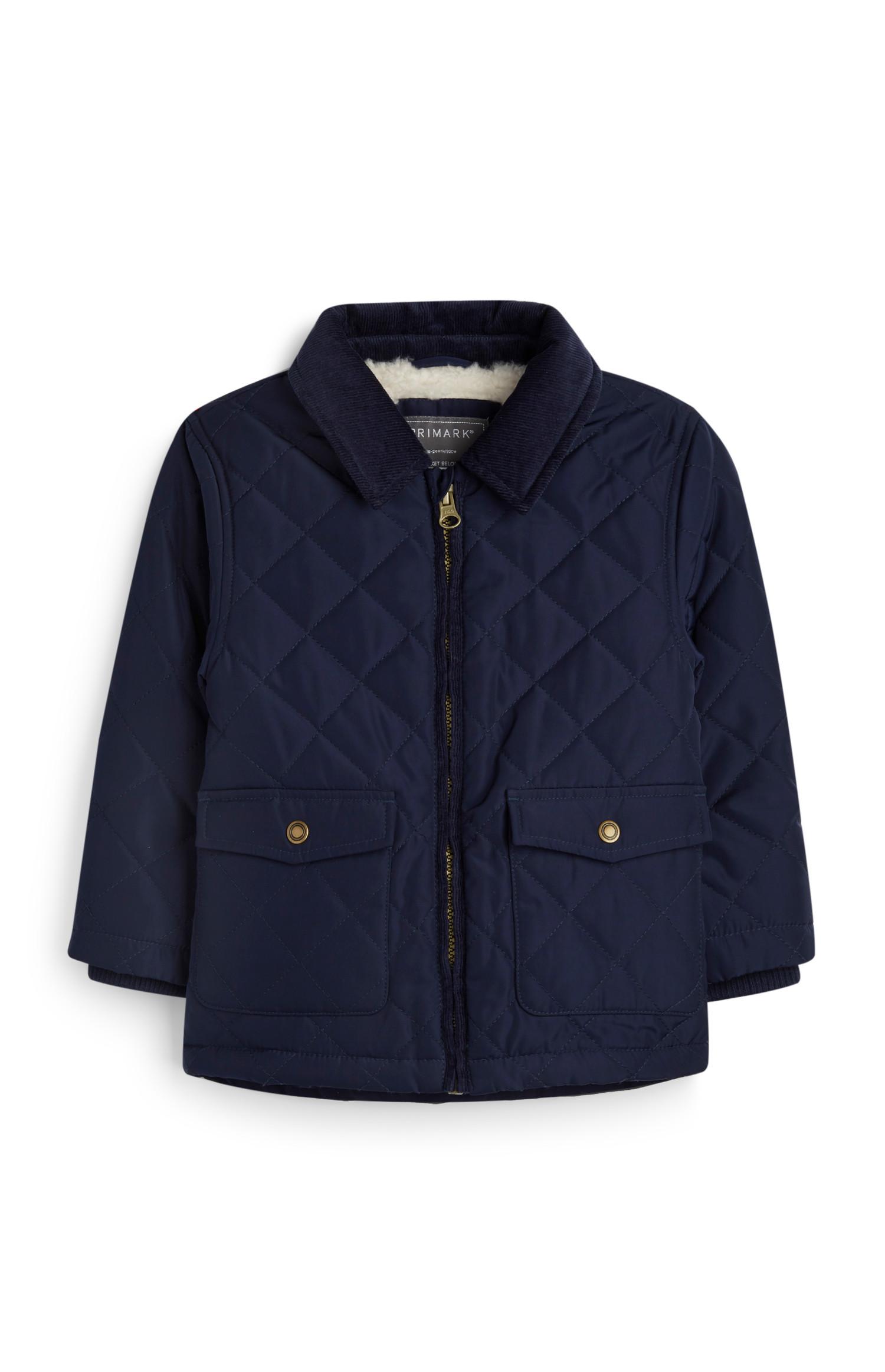 Giacca trapuntata blu navy da bimbo