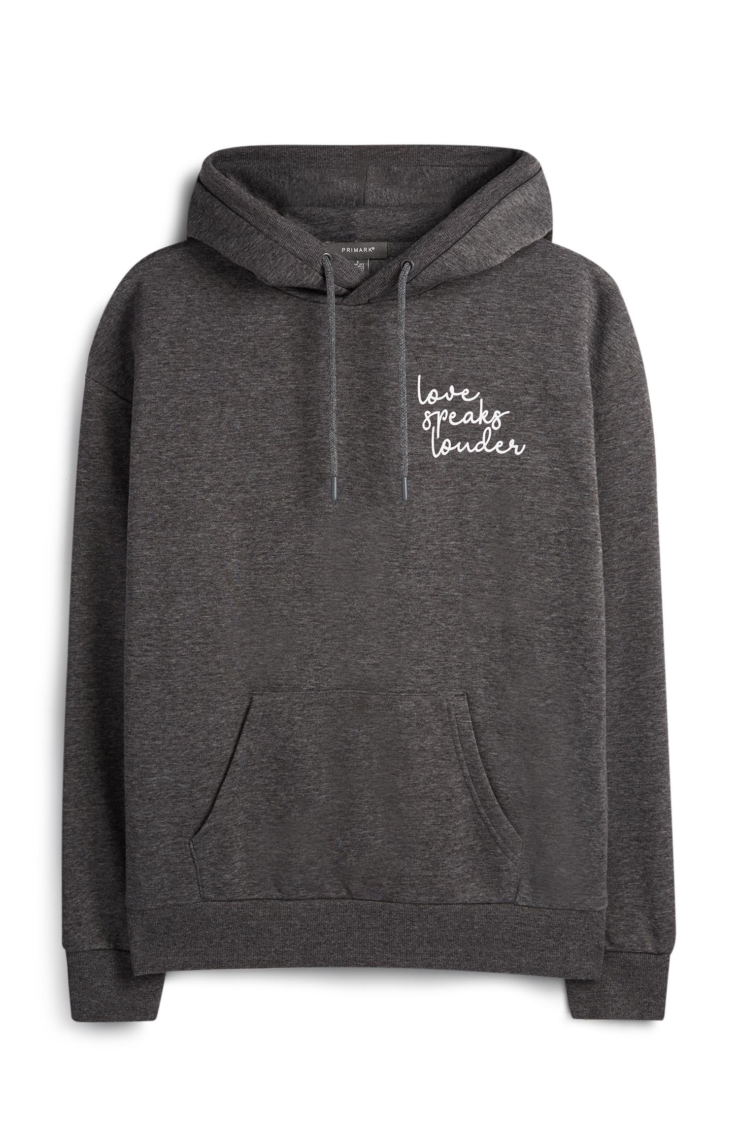 Grijze hoody met print