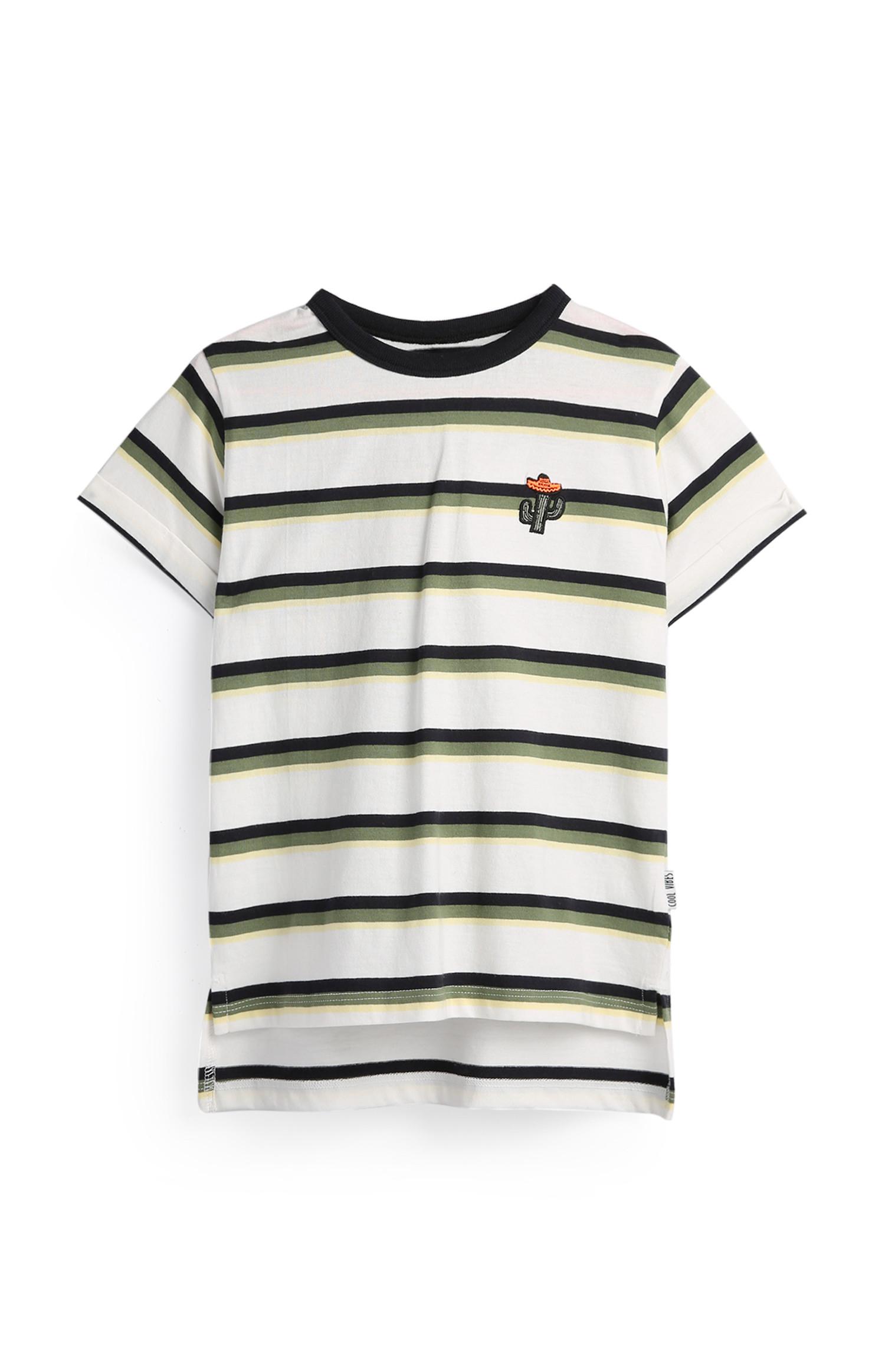 Gestreiftes T-Shirt mit Kaktus (kleine Jungen)