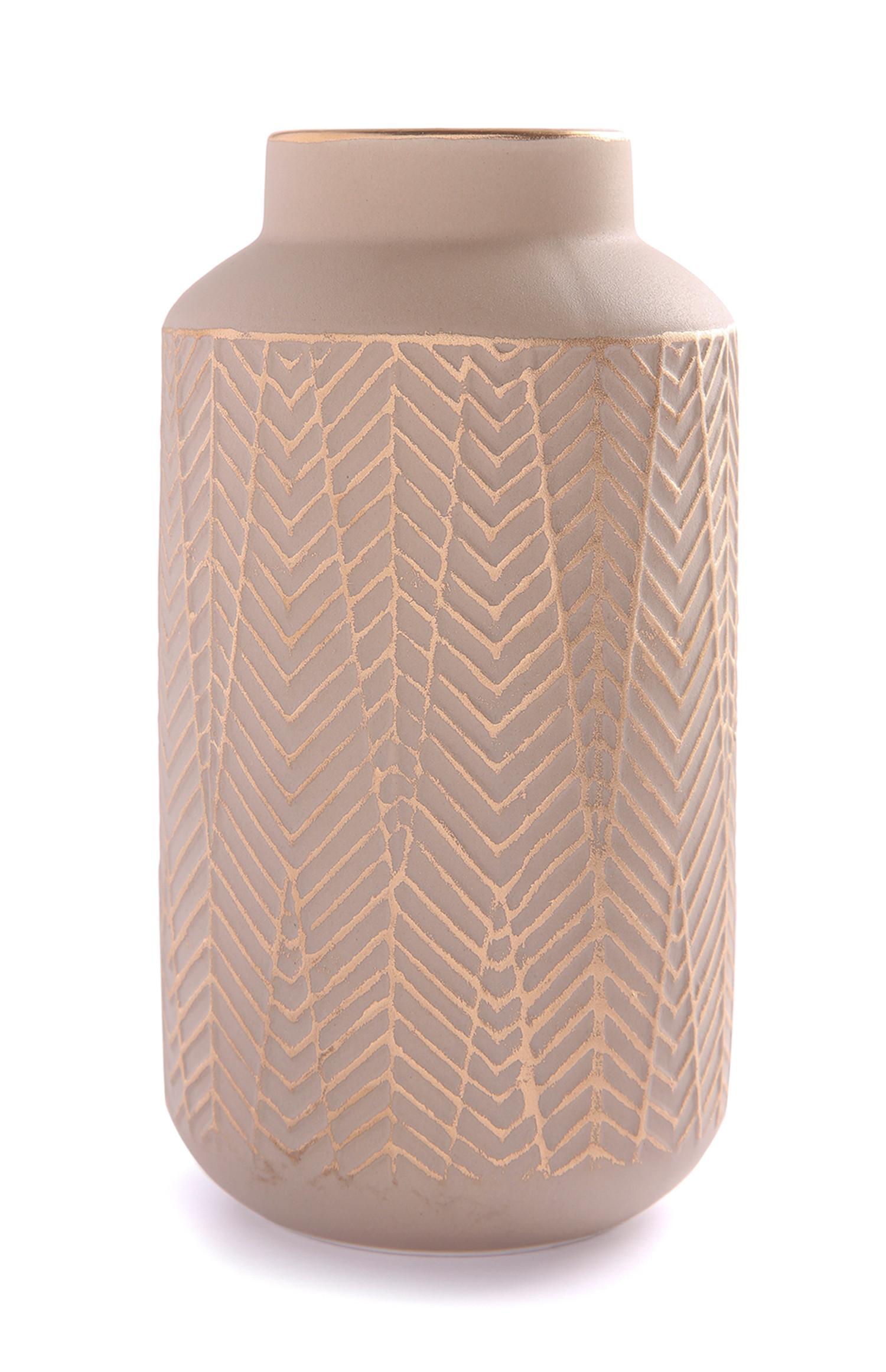 Vaso strutturato in ceramica