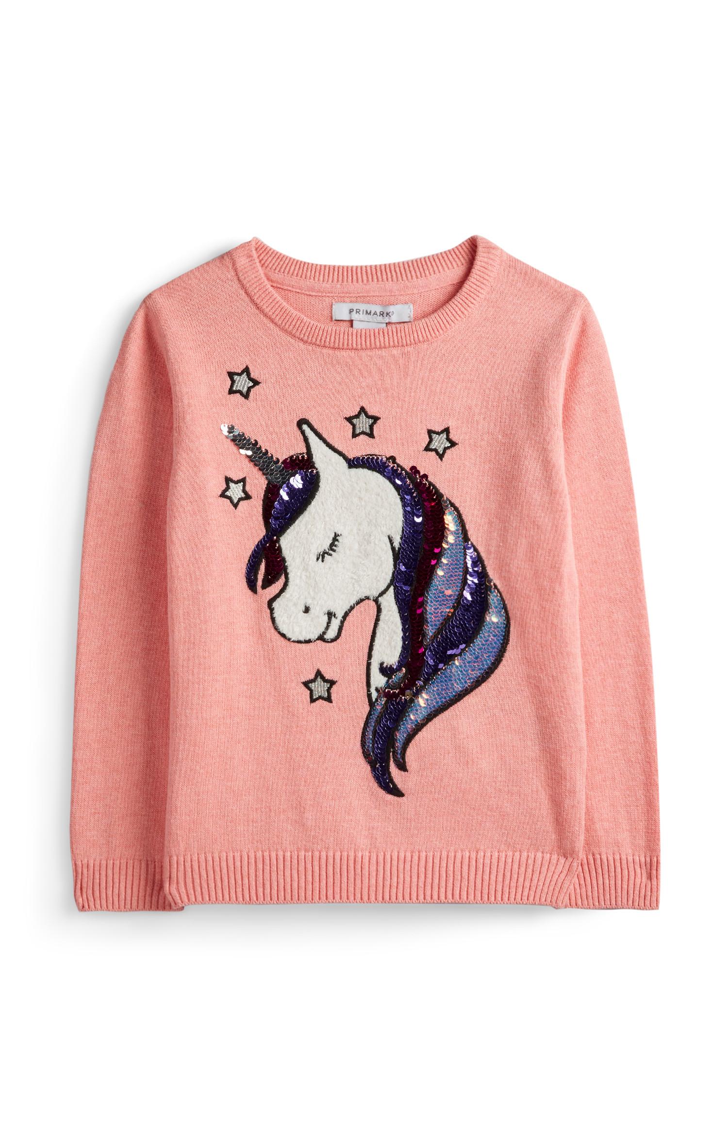 Rosa T-Shirt mit Einhorn (kleine Mädchen)