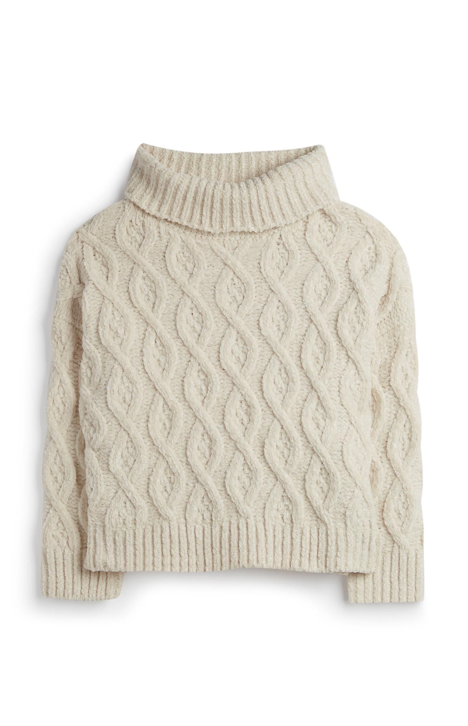Pullover mit Zopfmuster (kleine Mädchen)