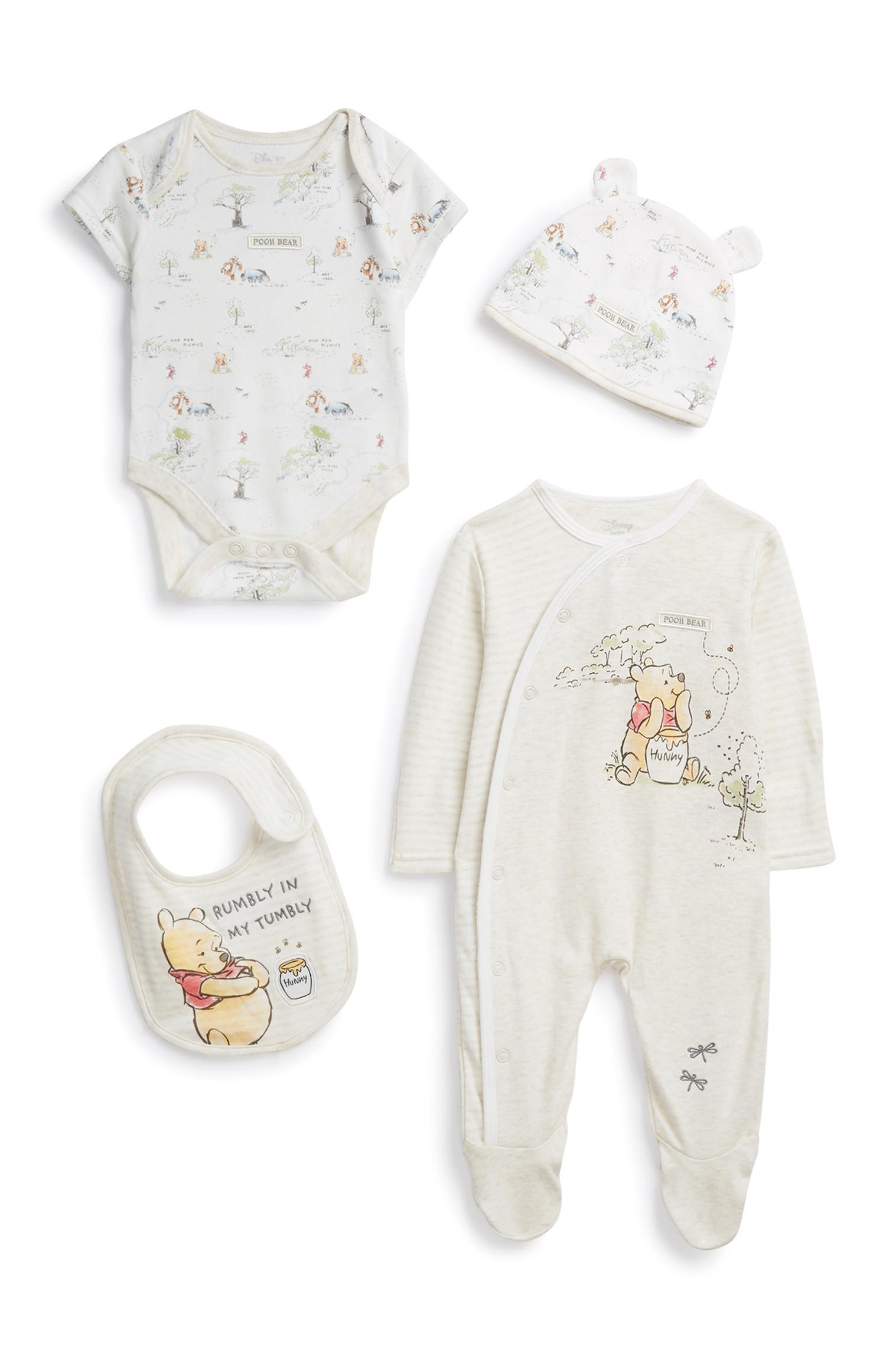 „Winnie Puuh“ Outfit für Neugeborene, 4-teilig