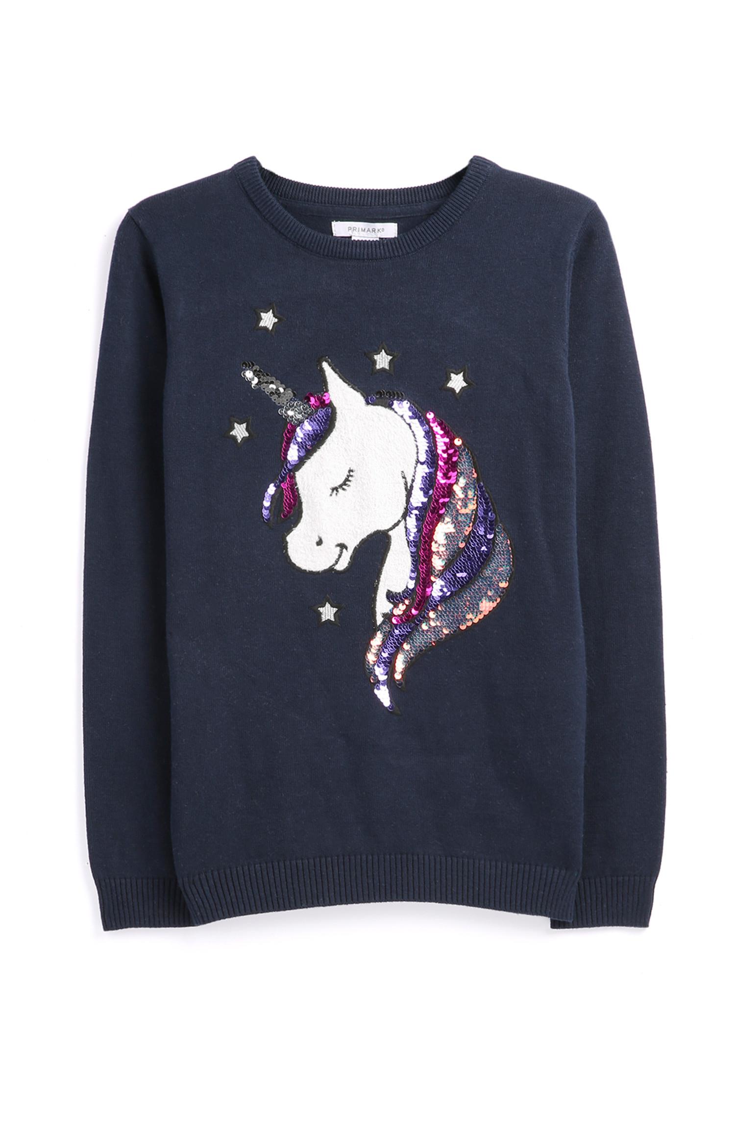 Pullover mit Pailletten-Einhorn (Teeny Girls)