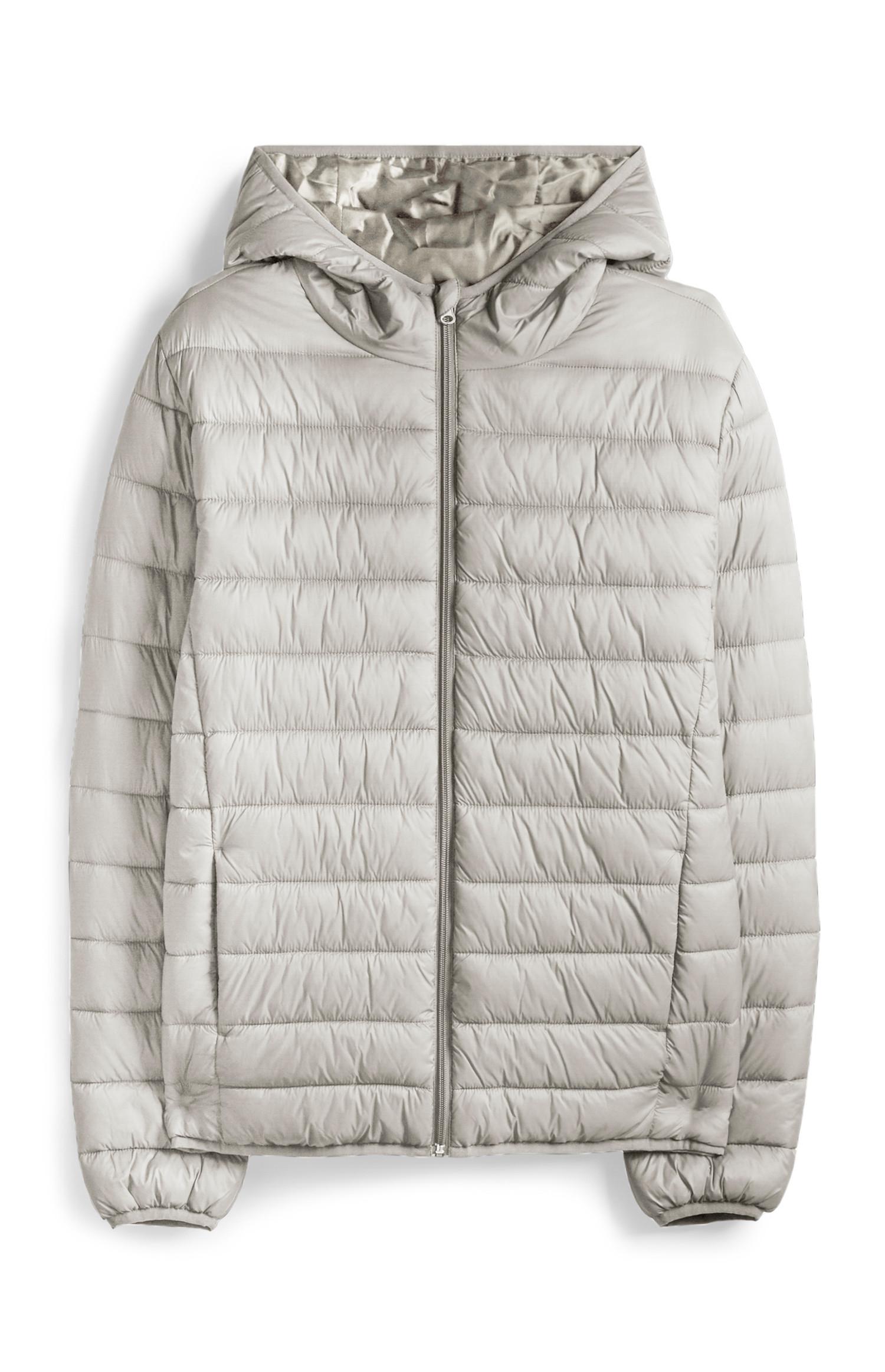 Graue Kapuzenjacke