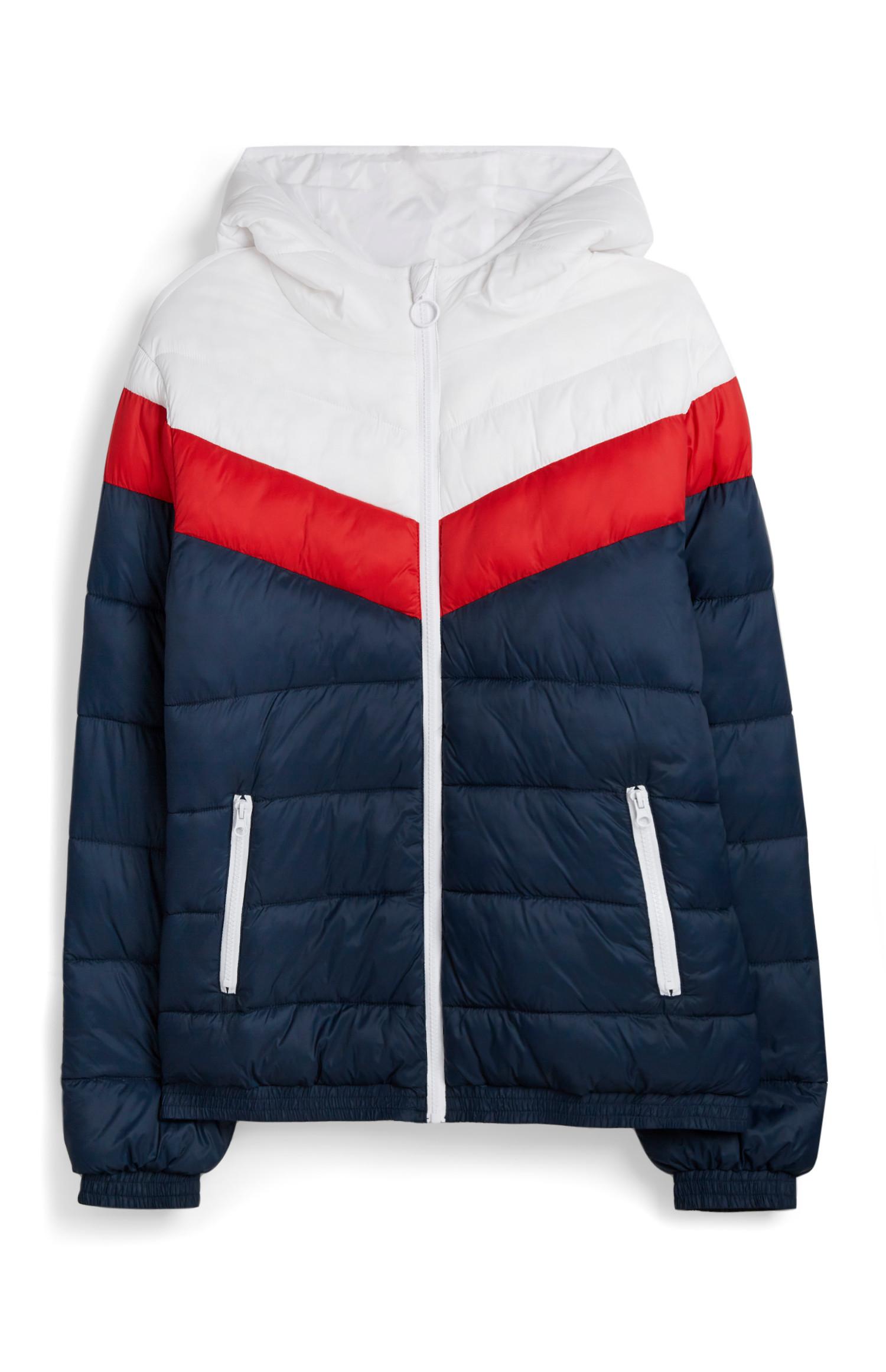 Kapuzenjacke in Blockfarben