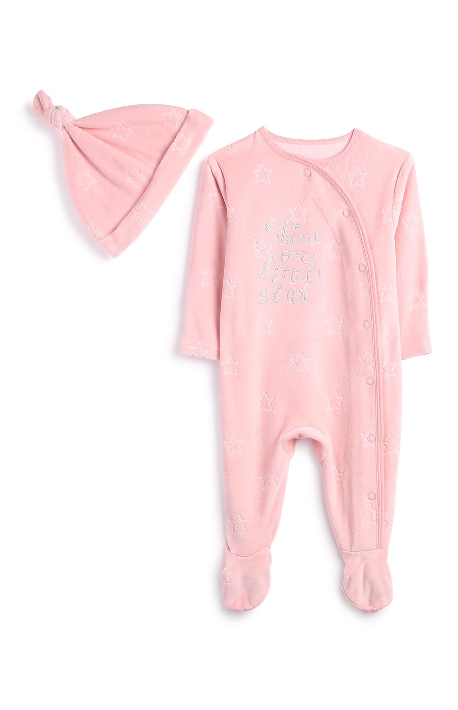 Nicki-Outfit in Rosa für Neugeborene (M), 2-teilig