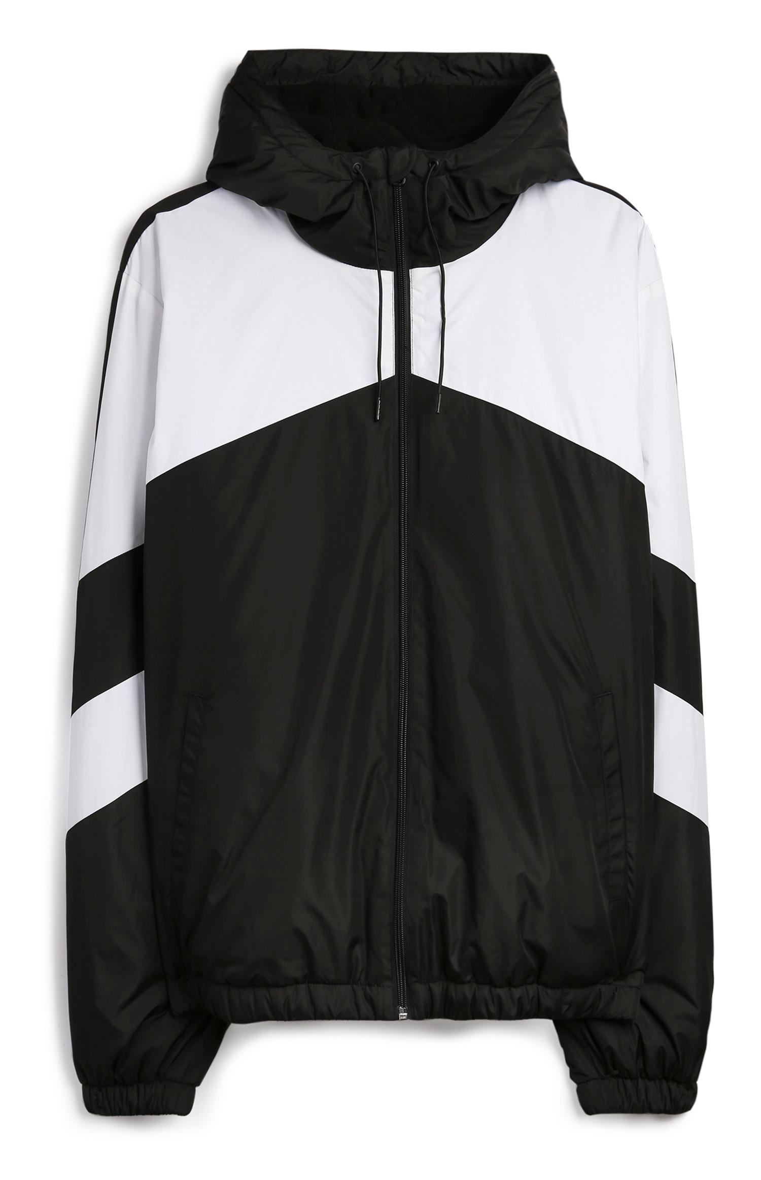 Graue Jacke mit Chevronmuster