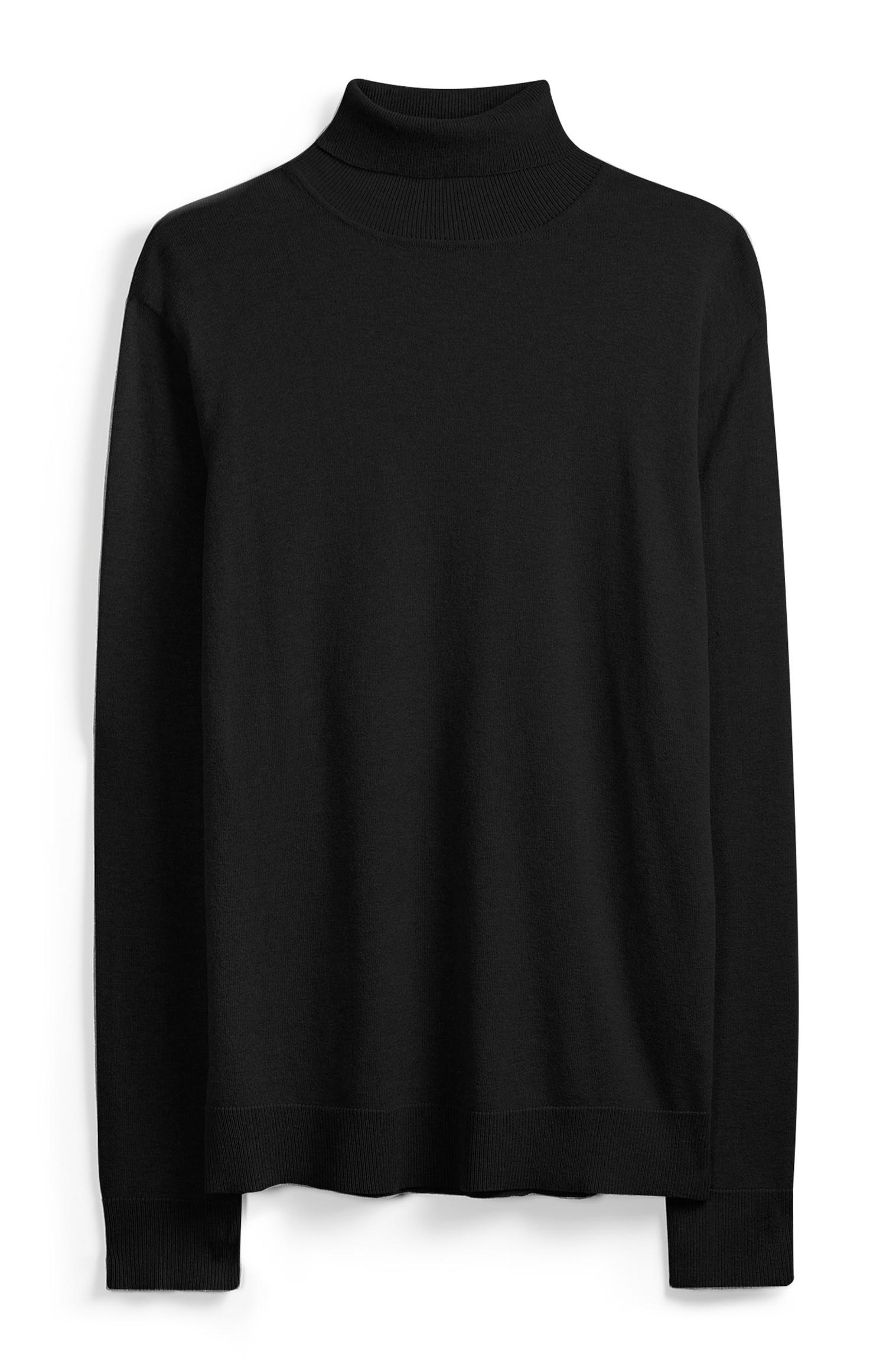 Schwarzer Rollkragenpullover