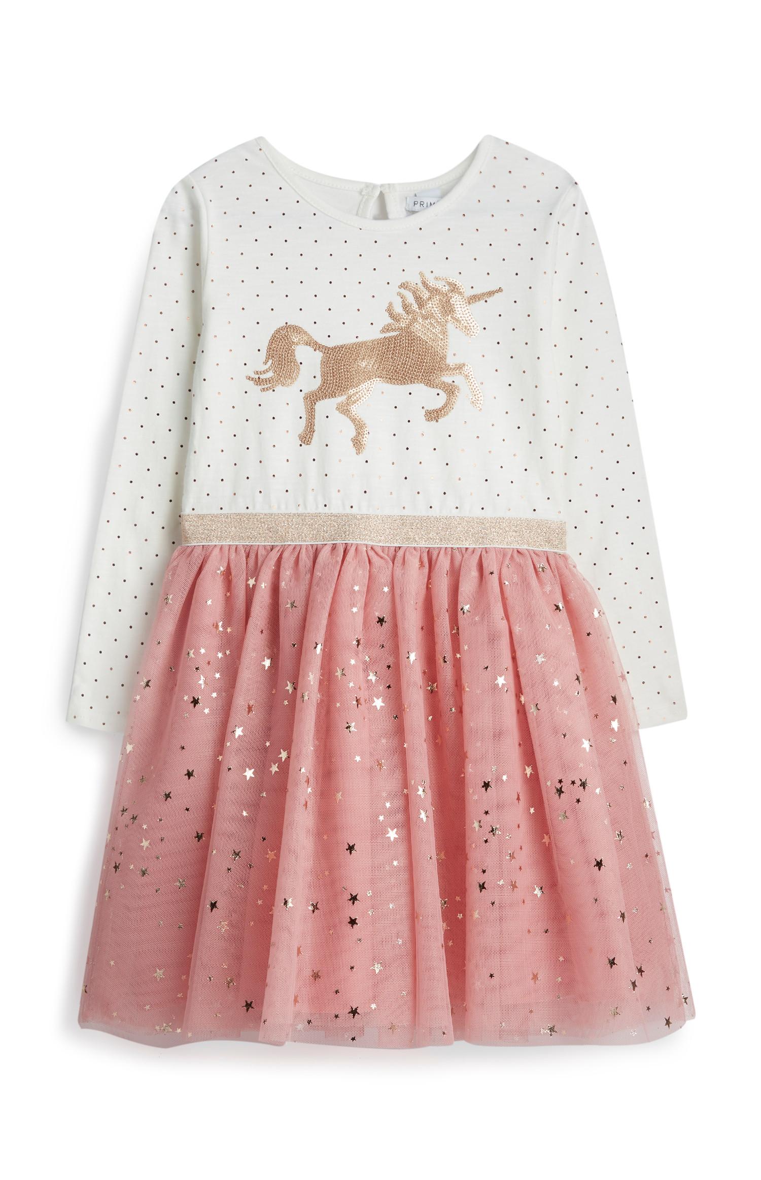 Kleid mit Einhorn (kleine Mädchen)