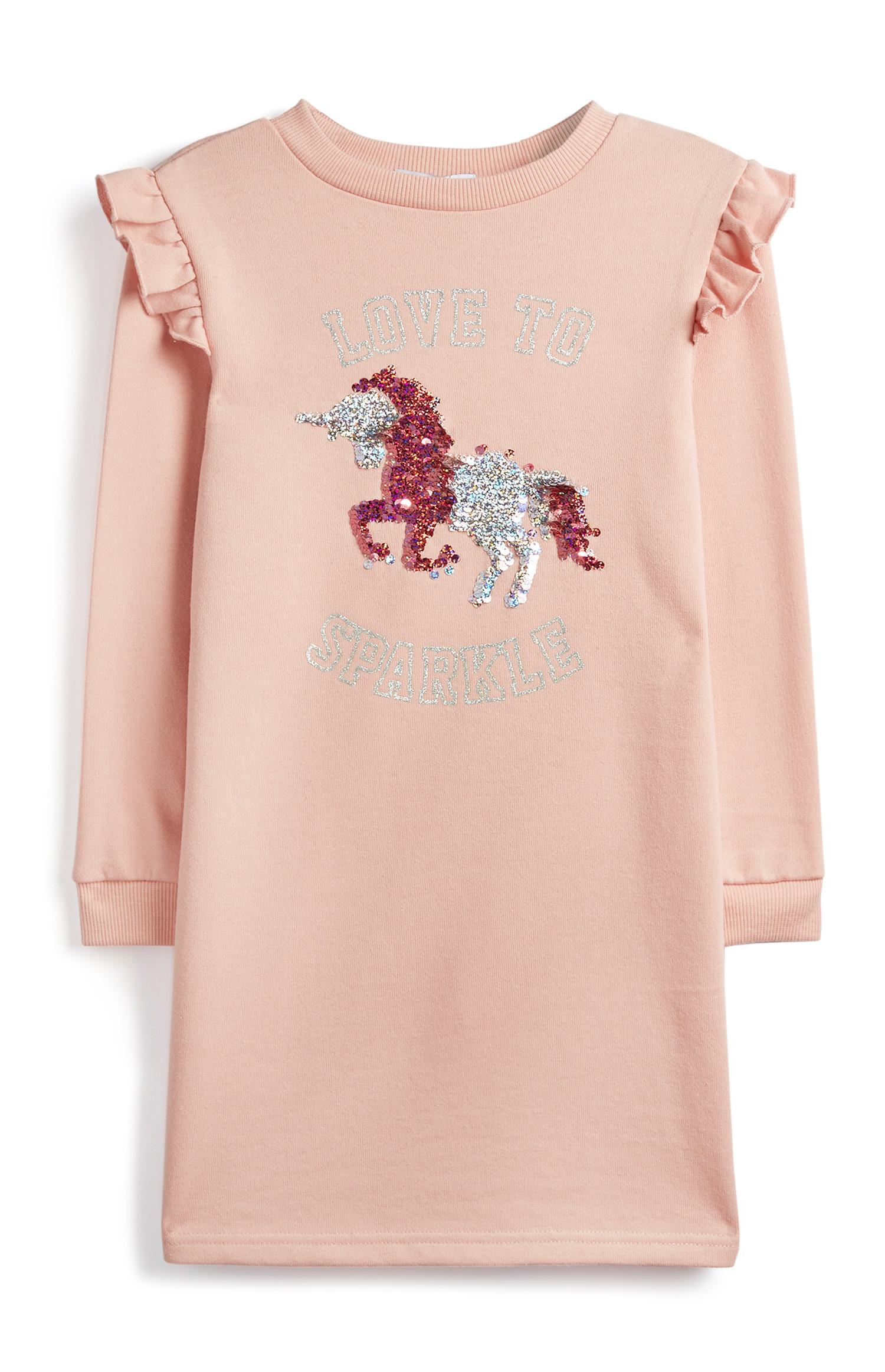 Pinkes Kleid mit Einhorn (Teeny Girls)