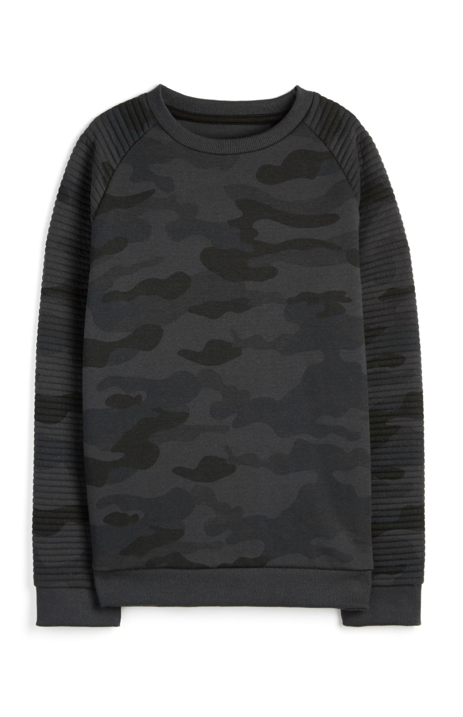Grauer Pullover mit Tarnmuster (Teeny Boys)