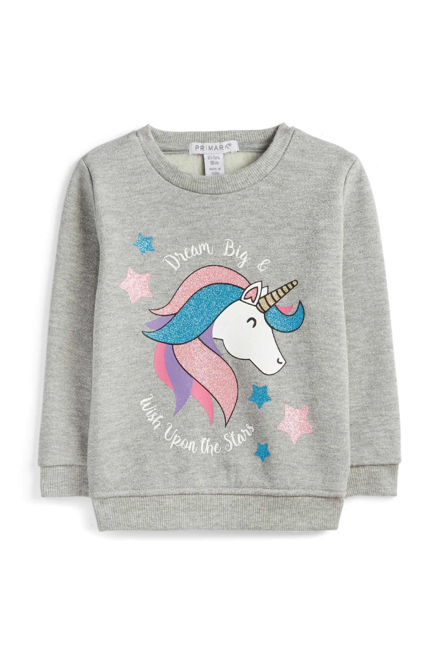 Pullover mit Pailletten und Einhorn (kleine Mädchen)