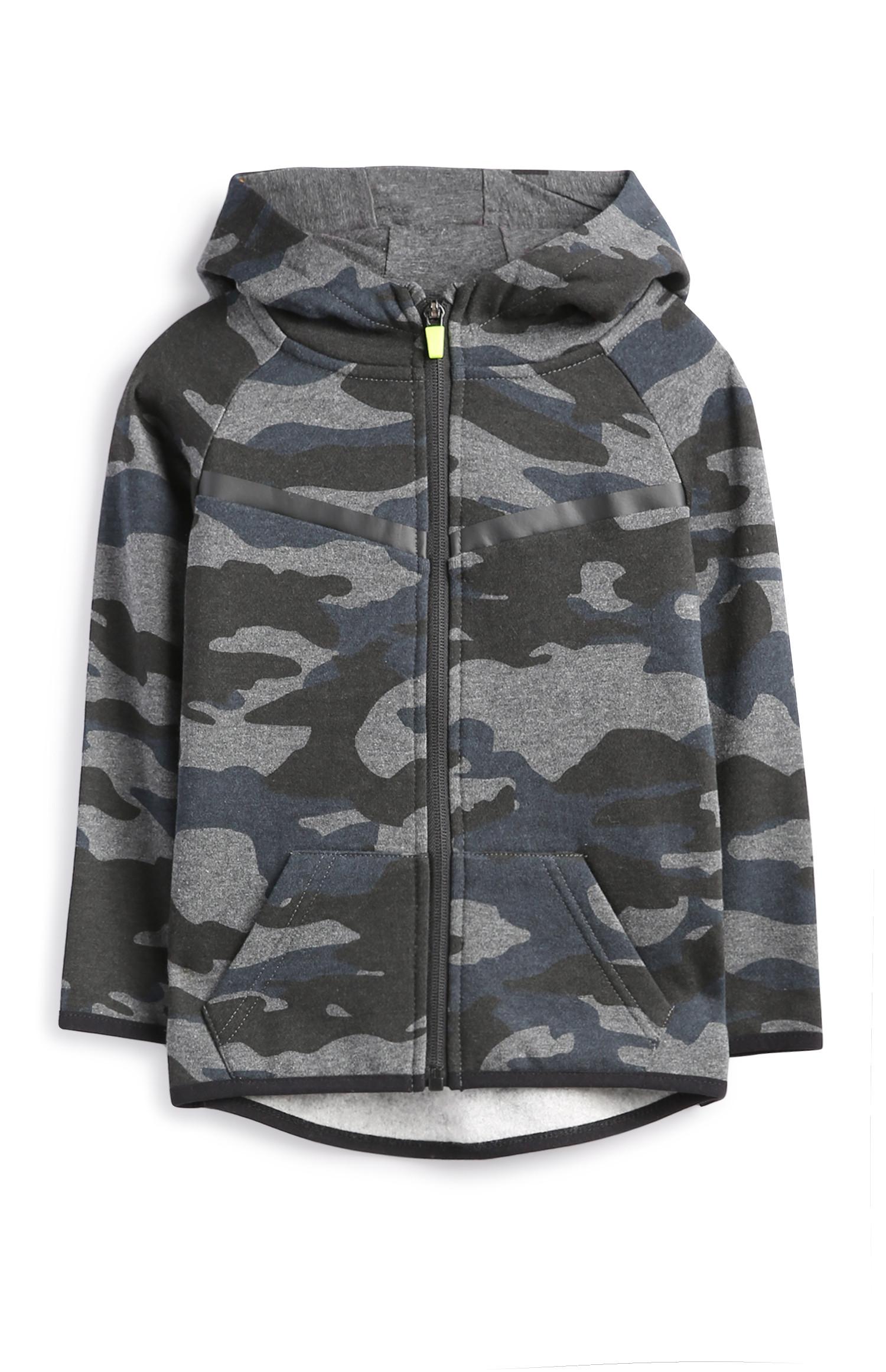 Schwarzer Hoodie mit Tarnmuster (kleine Jungen)