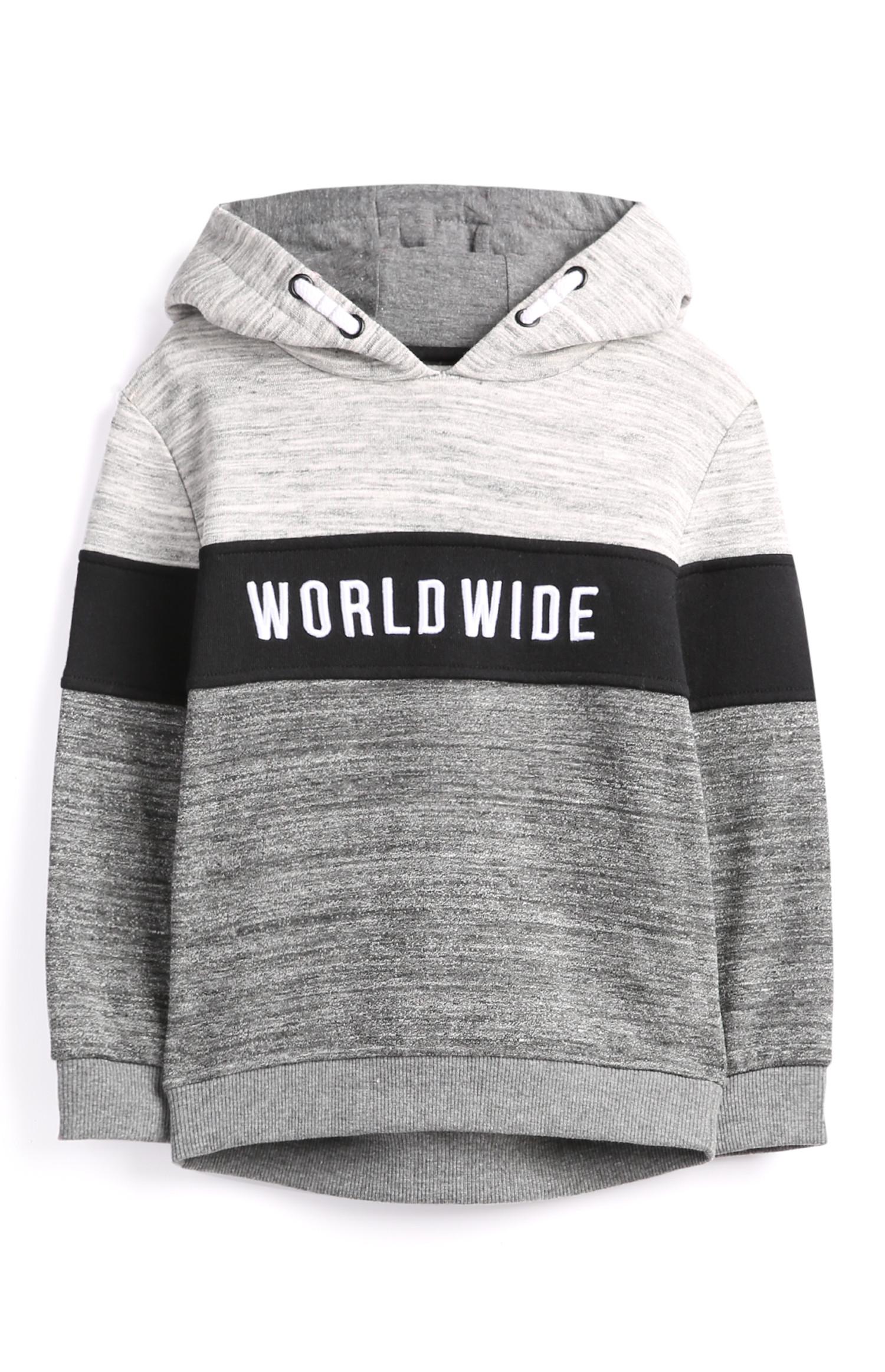 Grauer Kapuzenpullover (kleine Jungen)