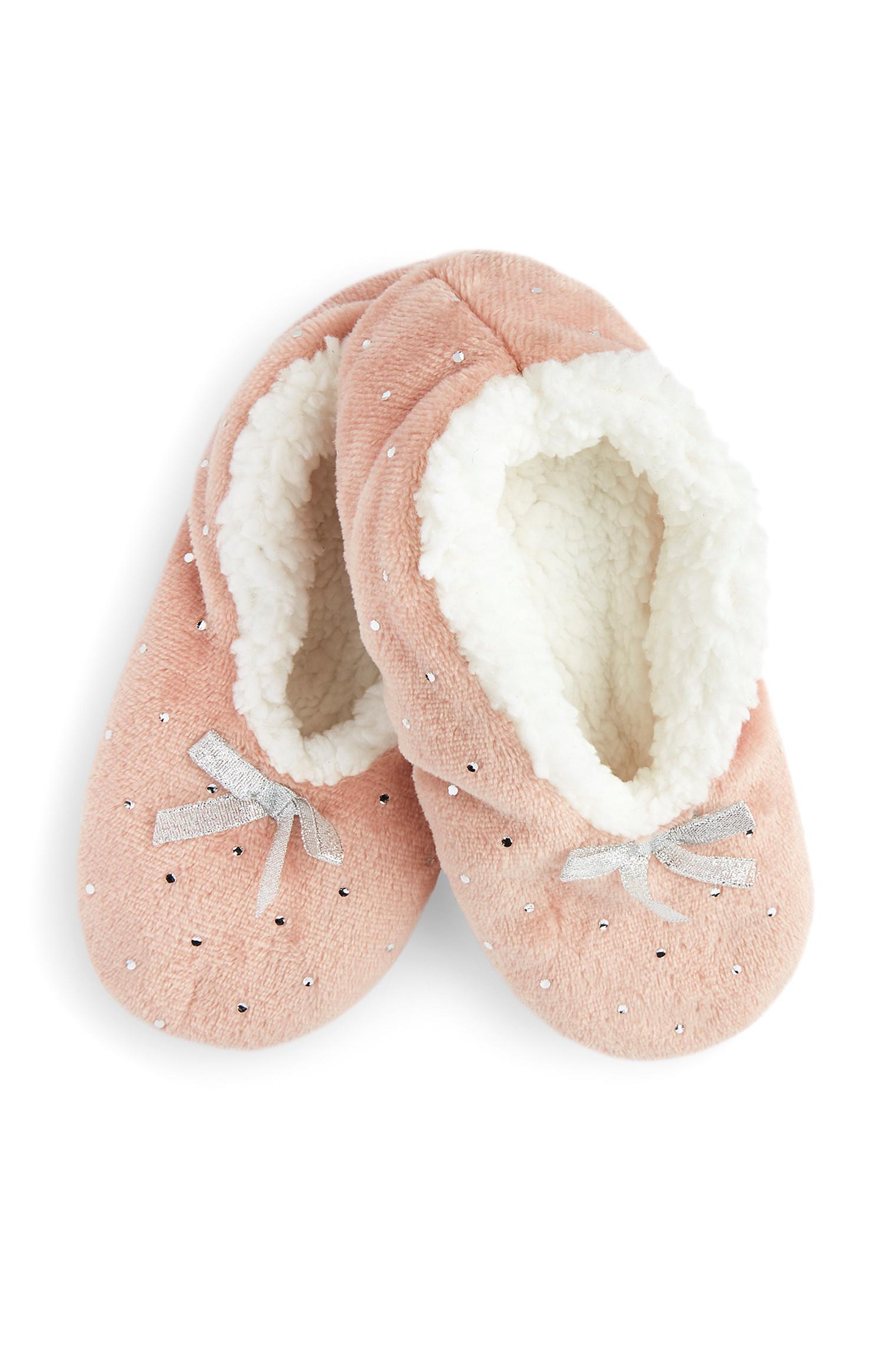 Ciabattine color cipria con strass