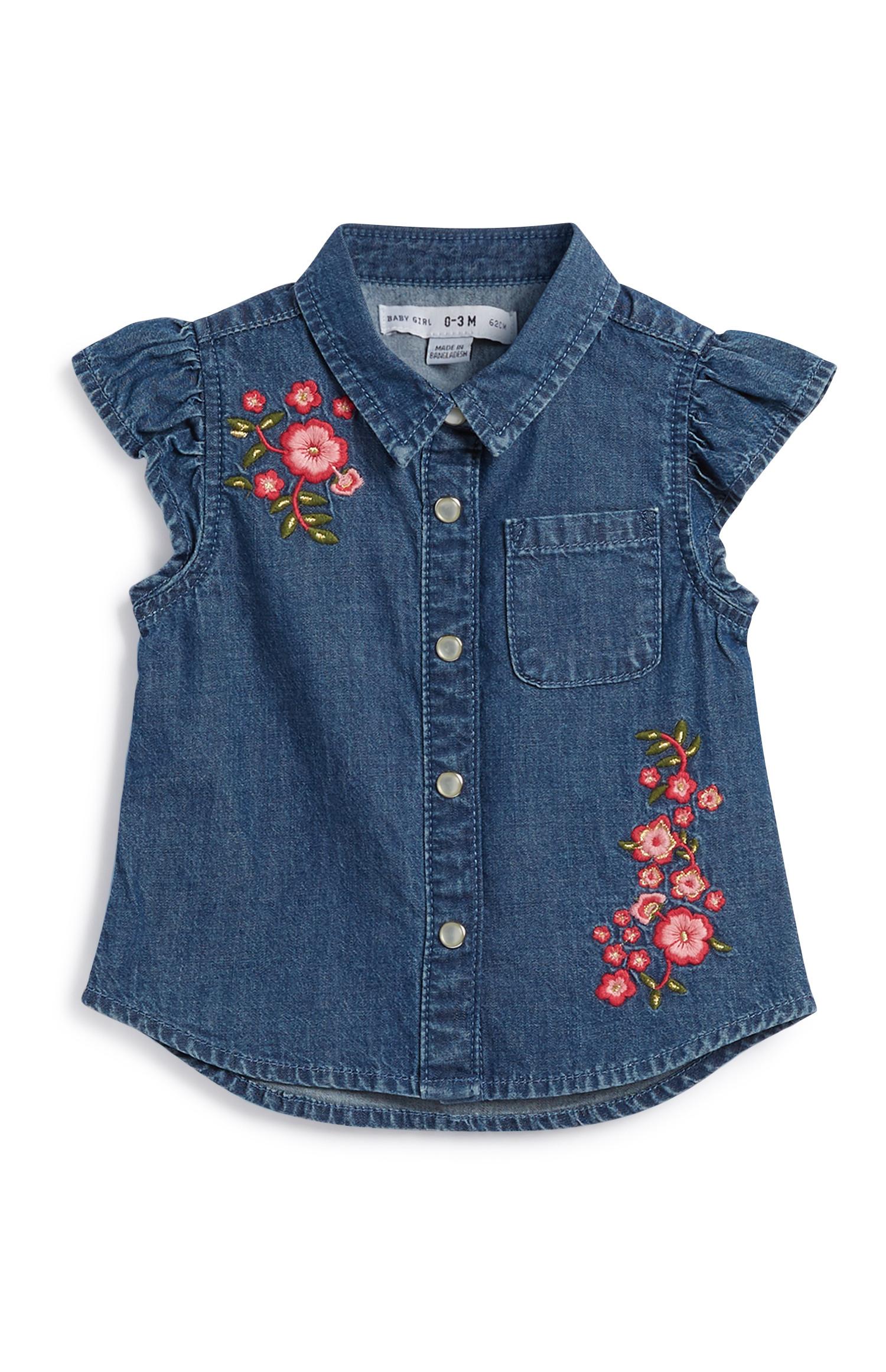 Camicia in denim da bambina
