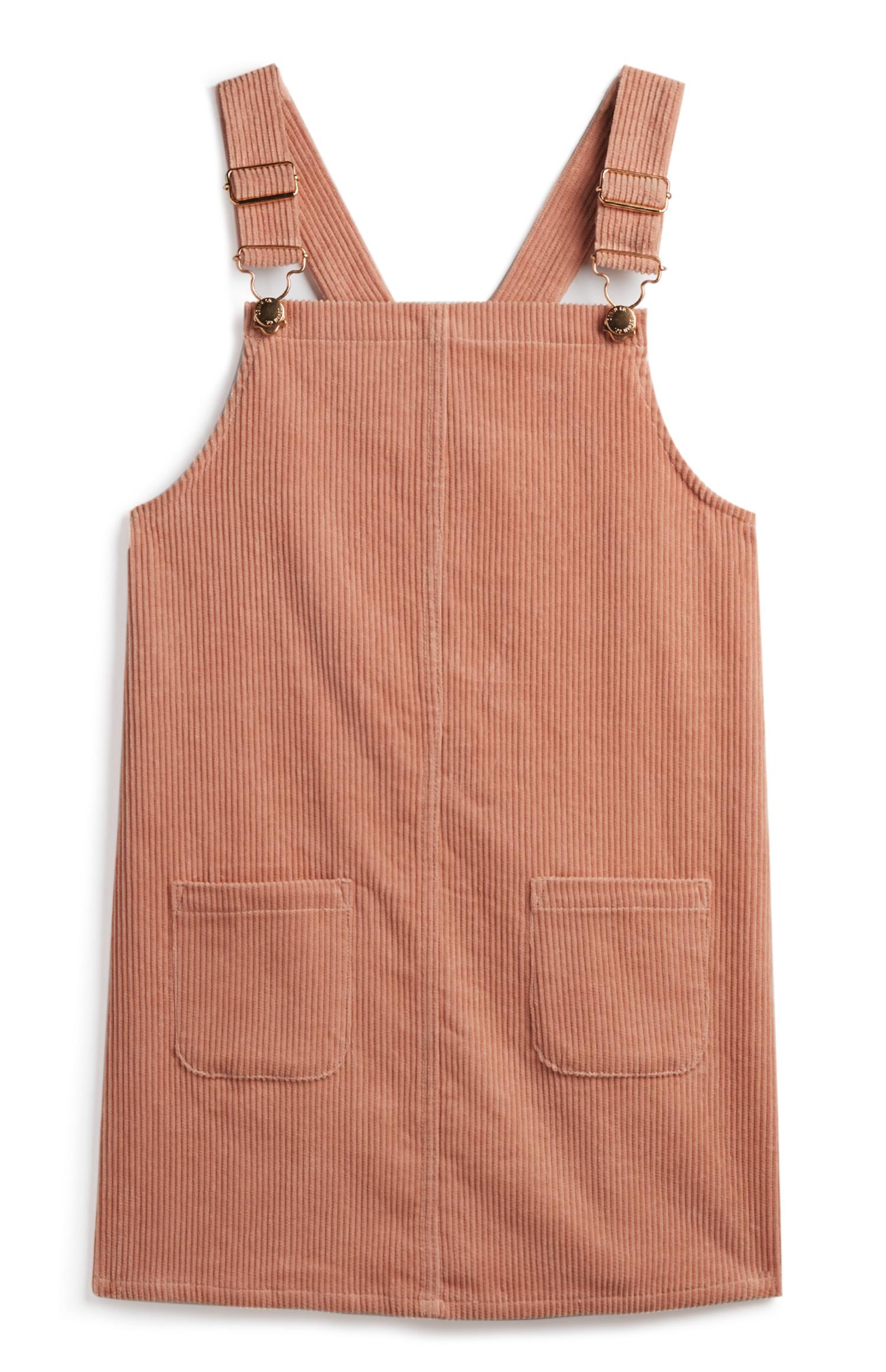 Roséfarbenes Latzkleid (kleine Mädchen)