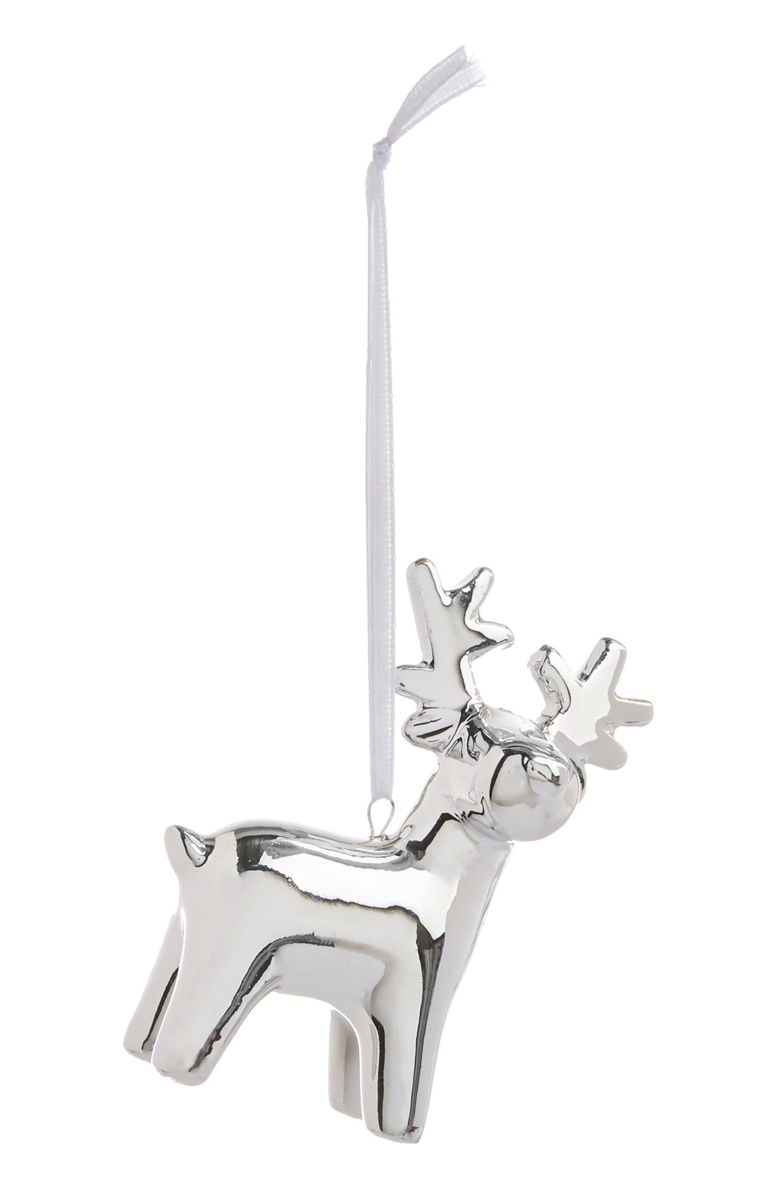 Decorazione a forma di renna color argento