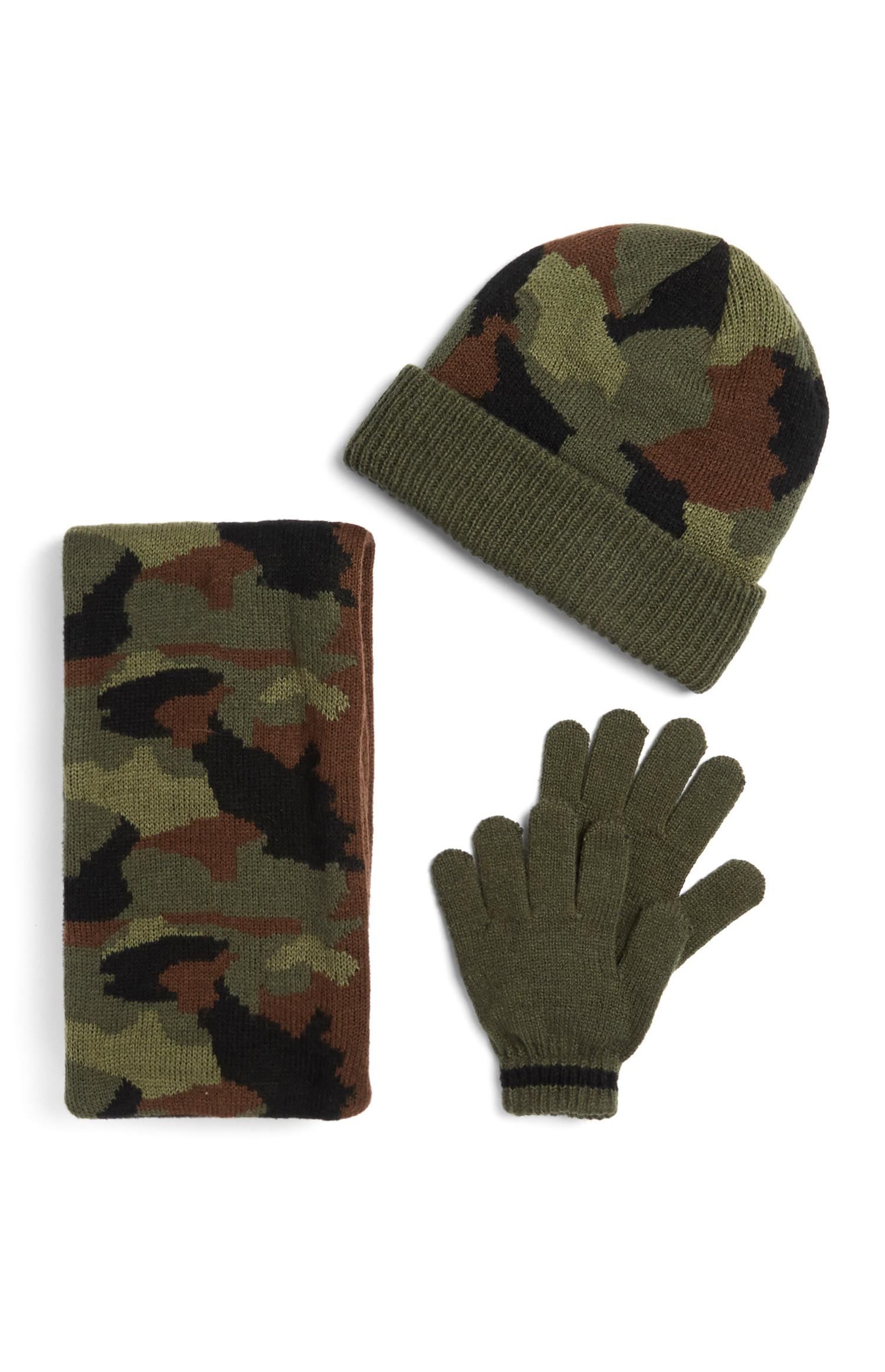 Set di 3 accessori kaki mimetici