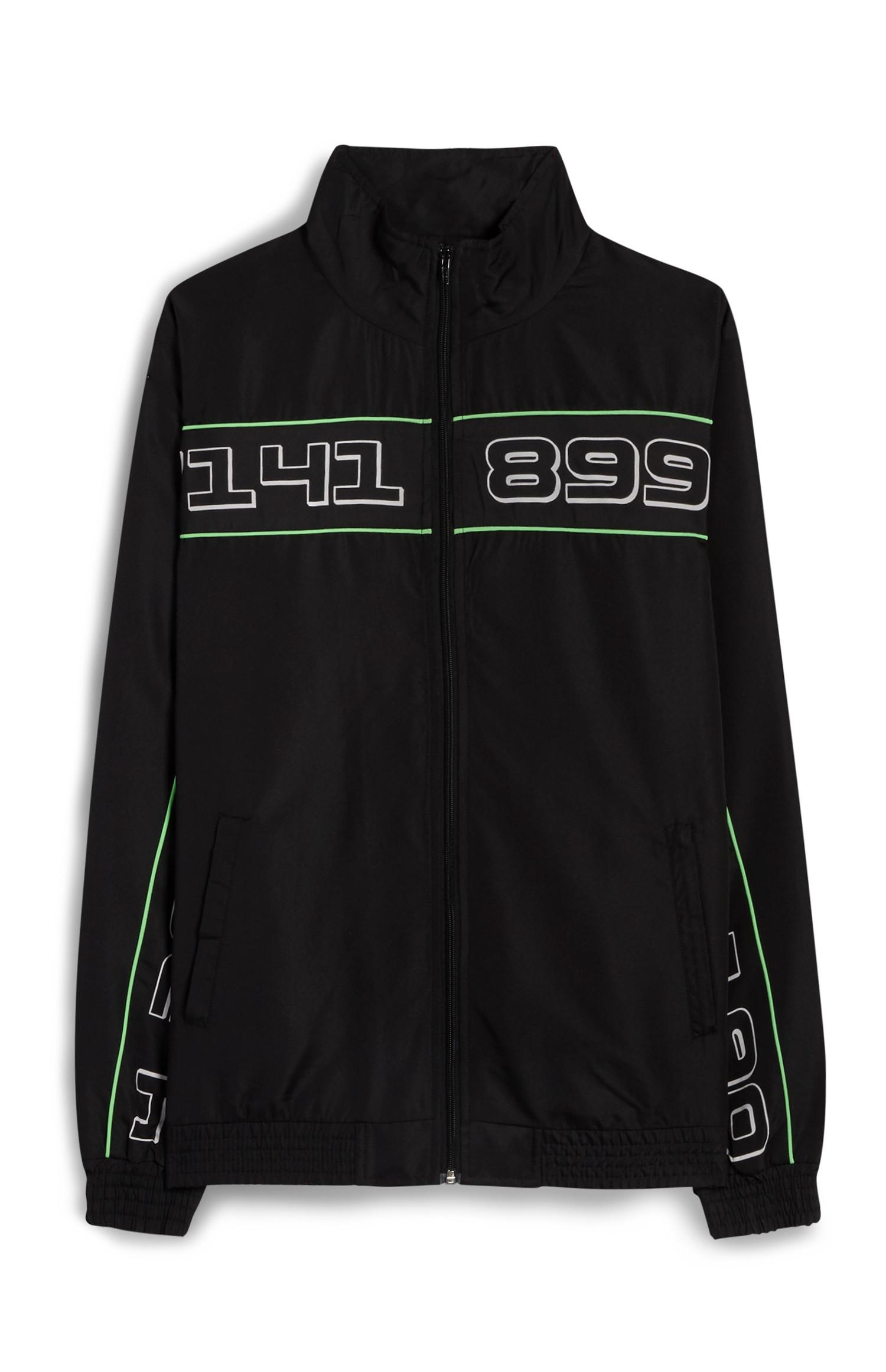 Schwarze-neonfarbene Trainingsjacke