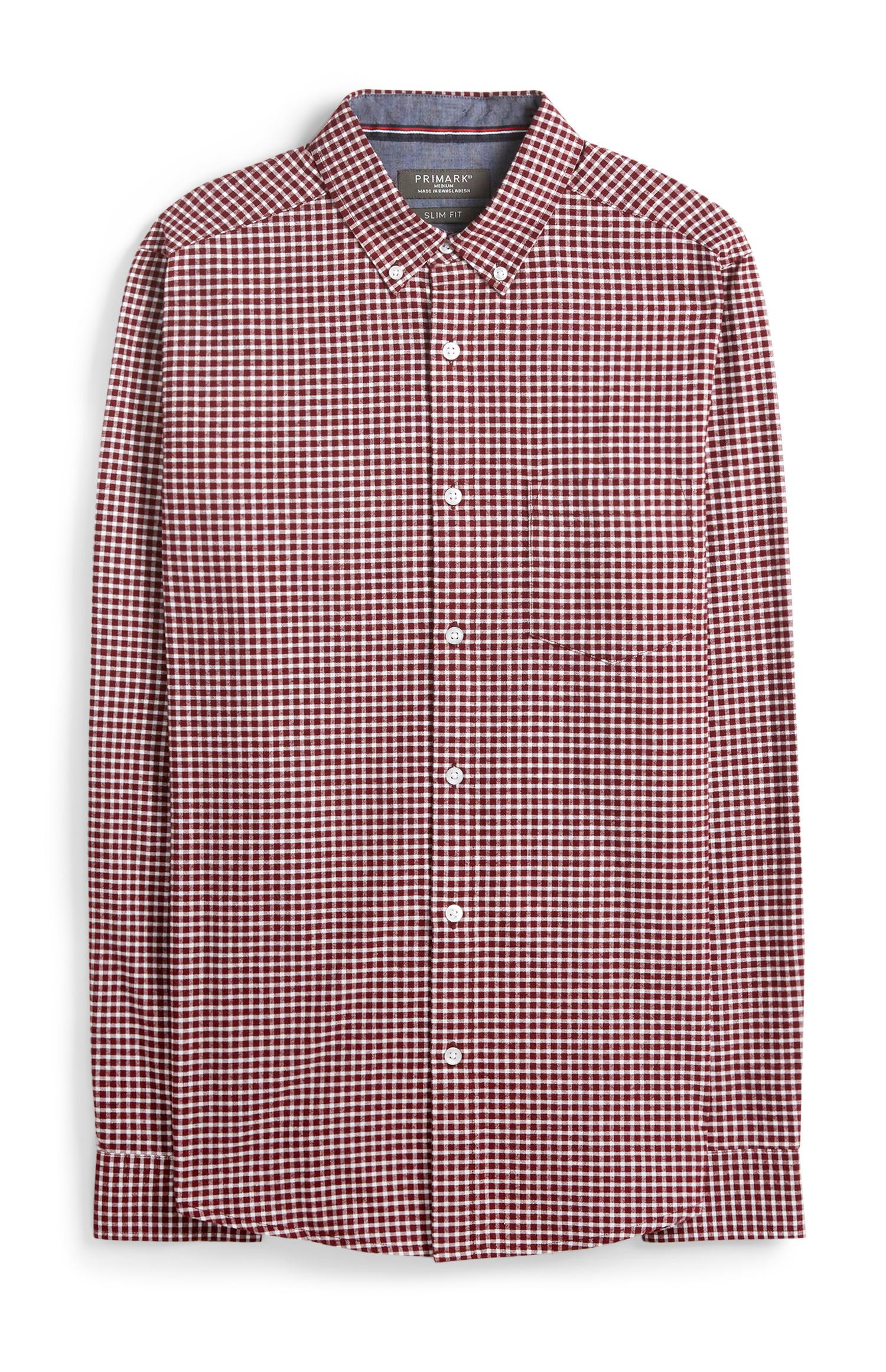 Hemd mit rotem Vichy-Muster