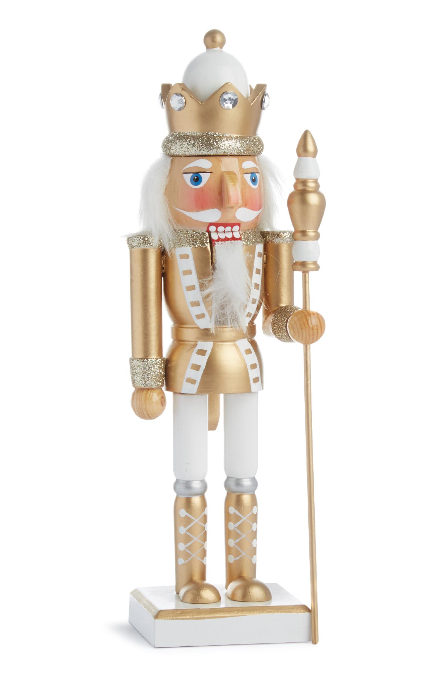 Decorazione Schiaccianoci dorato altezza media