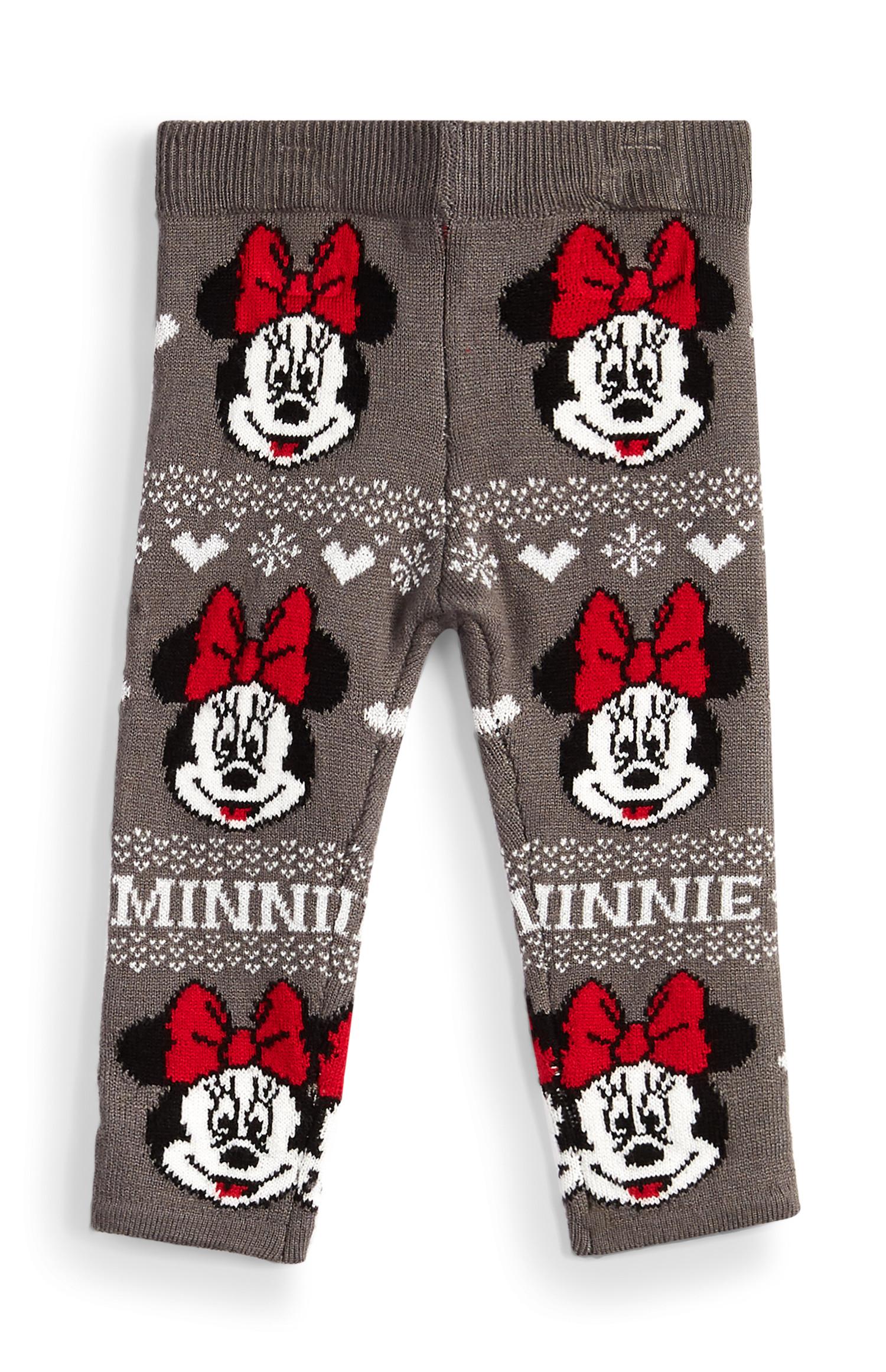 Rote Leggings für Babys mit Rentier-Print (M)