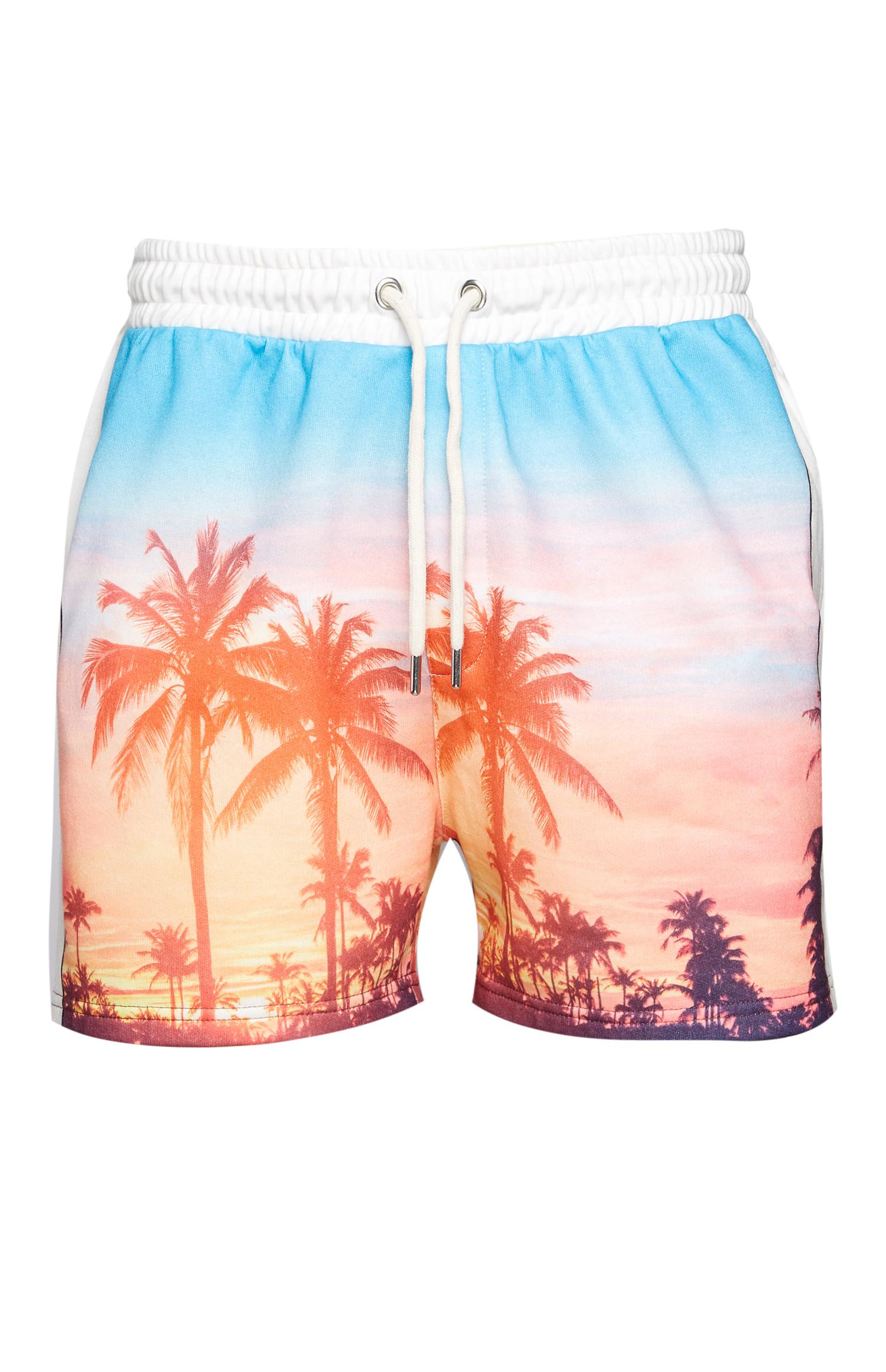 Shorts mit Palmendruck