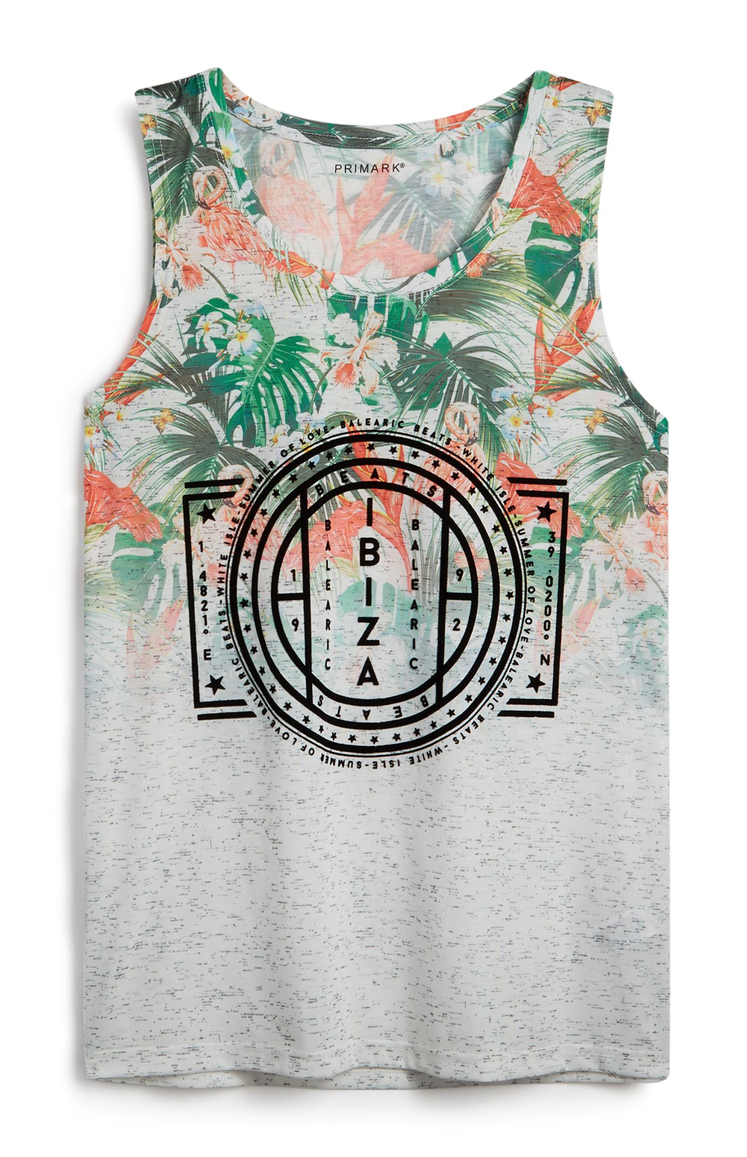 „Ibiza“-Tanktop mit Blumenmuster
