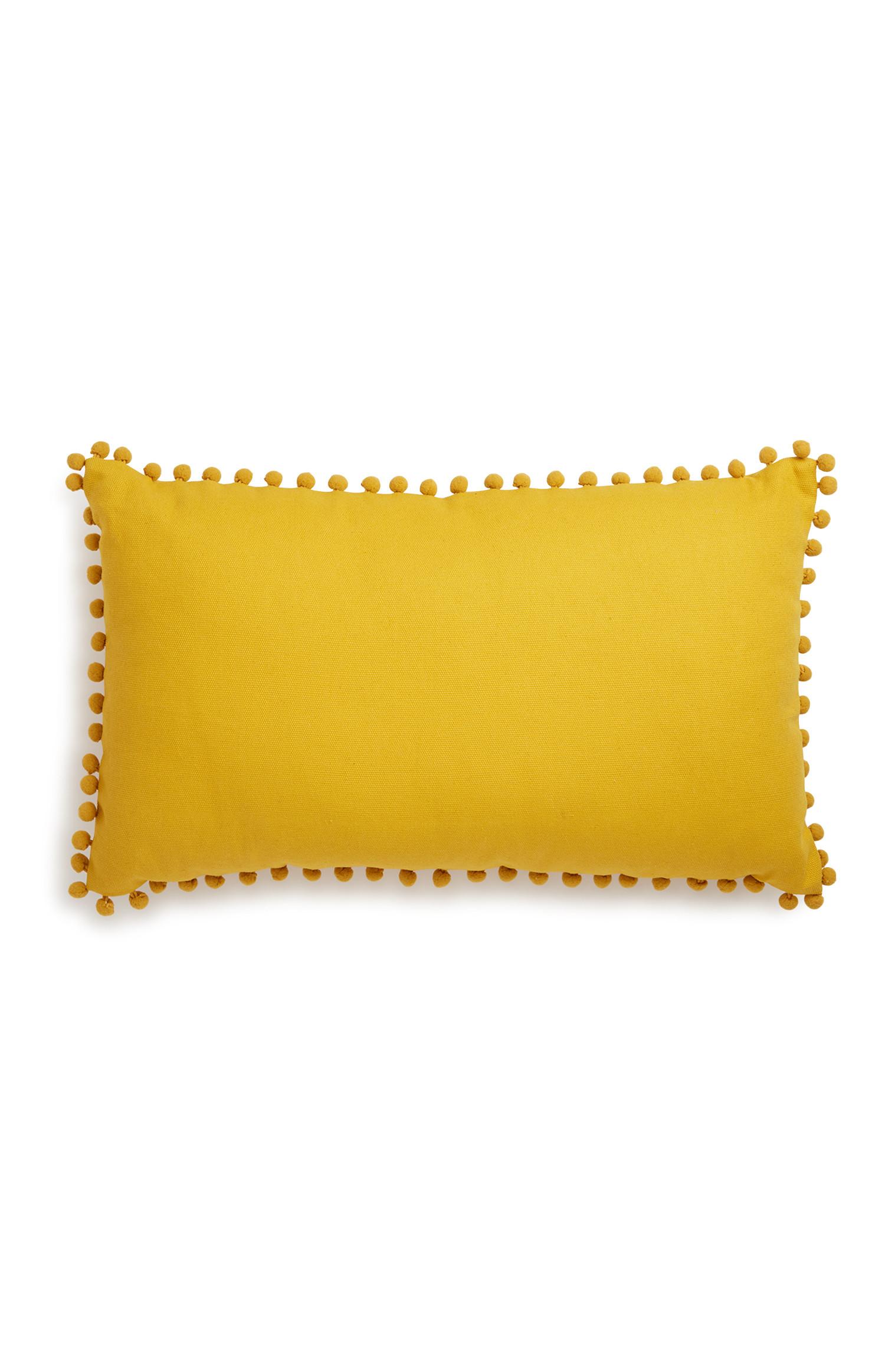 Cuscino giallo oblungo