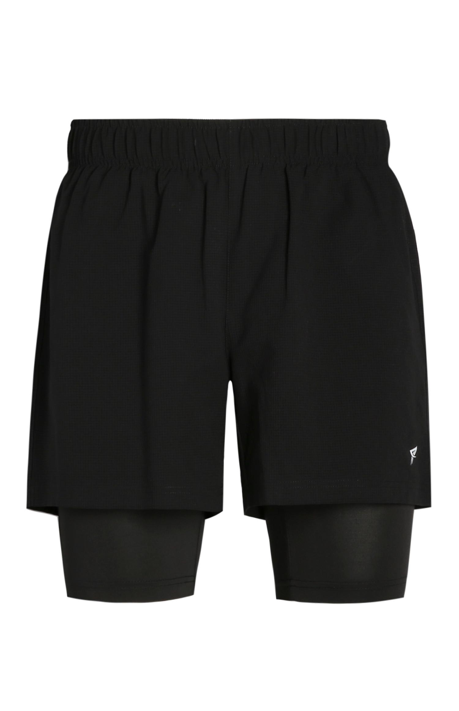 Schwarze Performance-Shorts