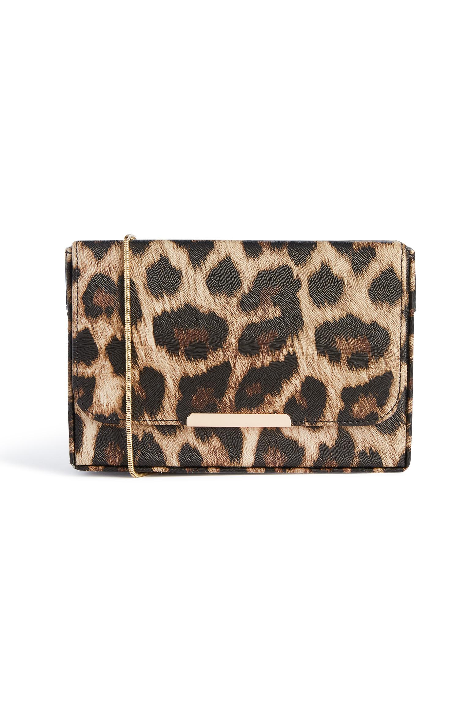 Clutch met luipaardprint