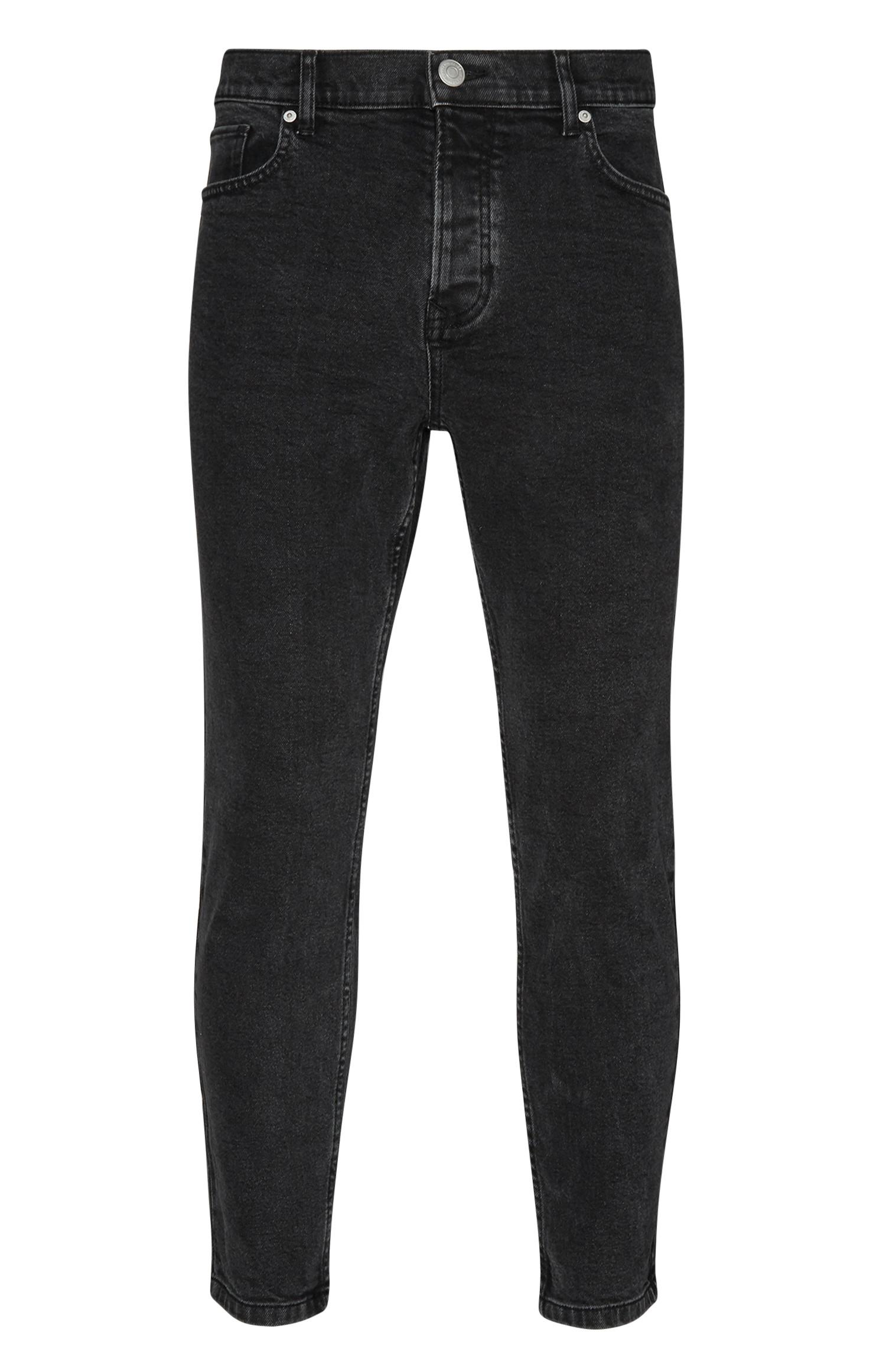 Schwarze Slim-Fit-Stretch-Jeans