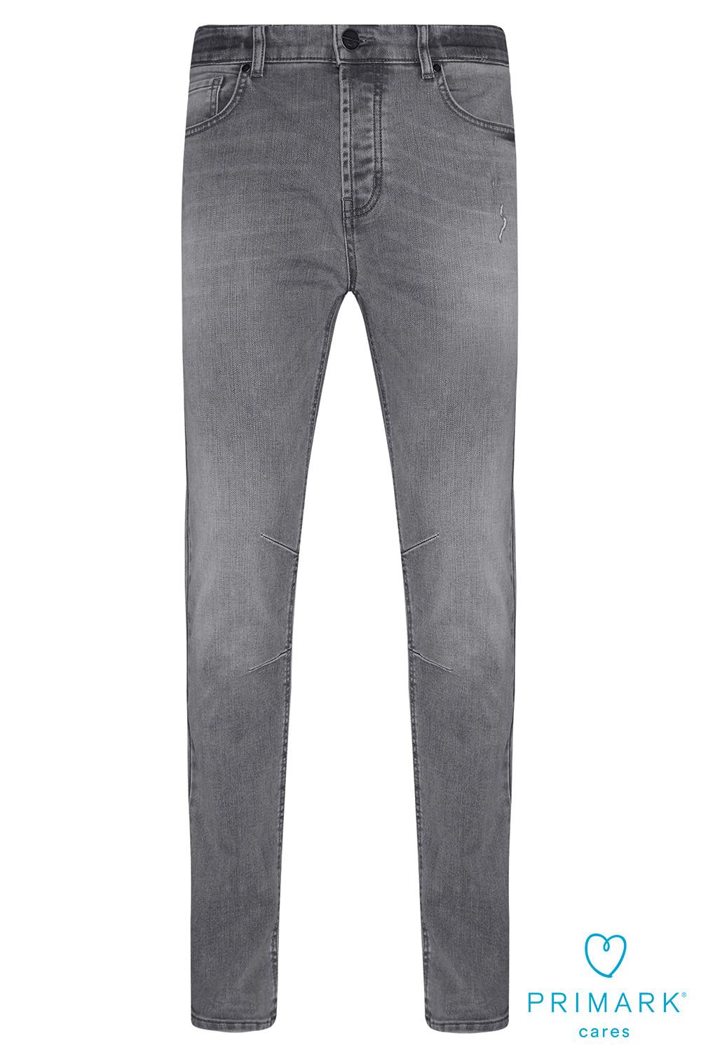 Graue Slim-Fit-Jeans aus nachhaltiger Baumwolle