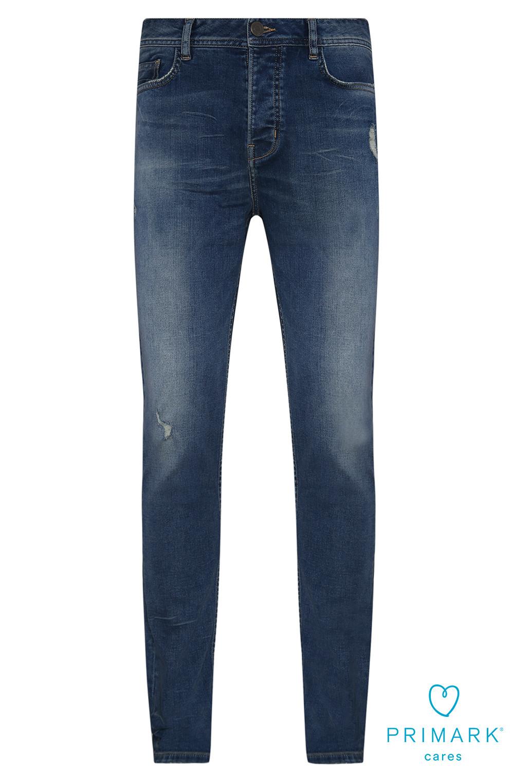 Blaue Slim-Fit-Jeans aus nachhaltiger Baumwolle