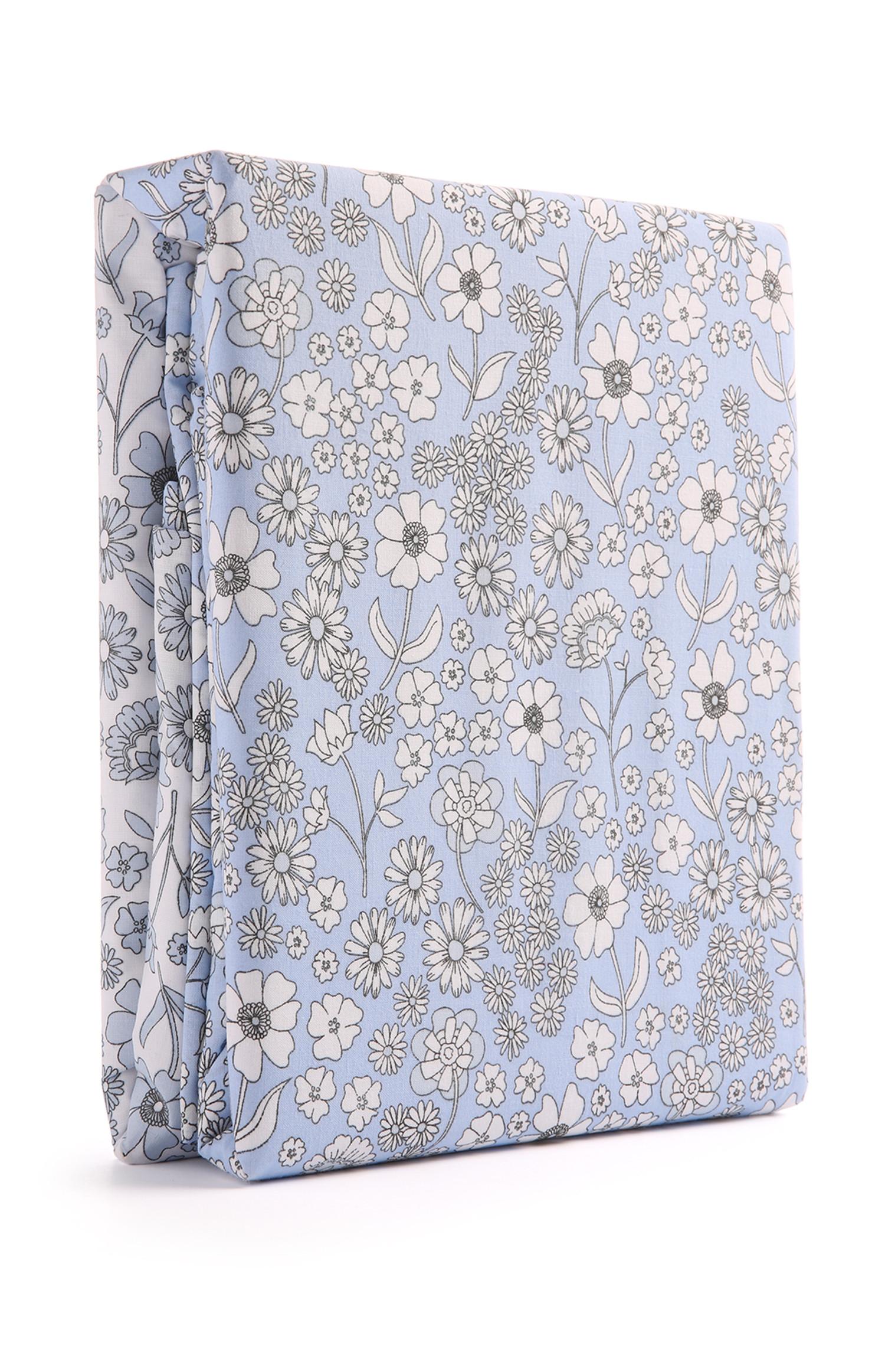 Set piumone blu motivo floreale