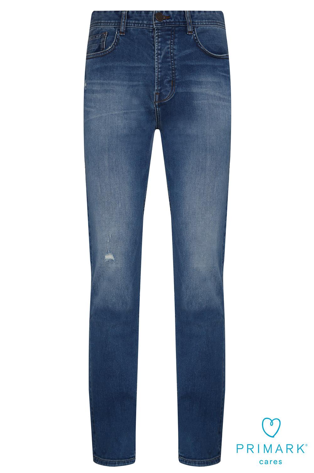 Blaue Jeans aus nachhaltiger Baumwolle mit geradem Bein