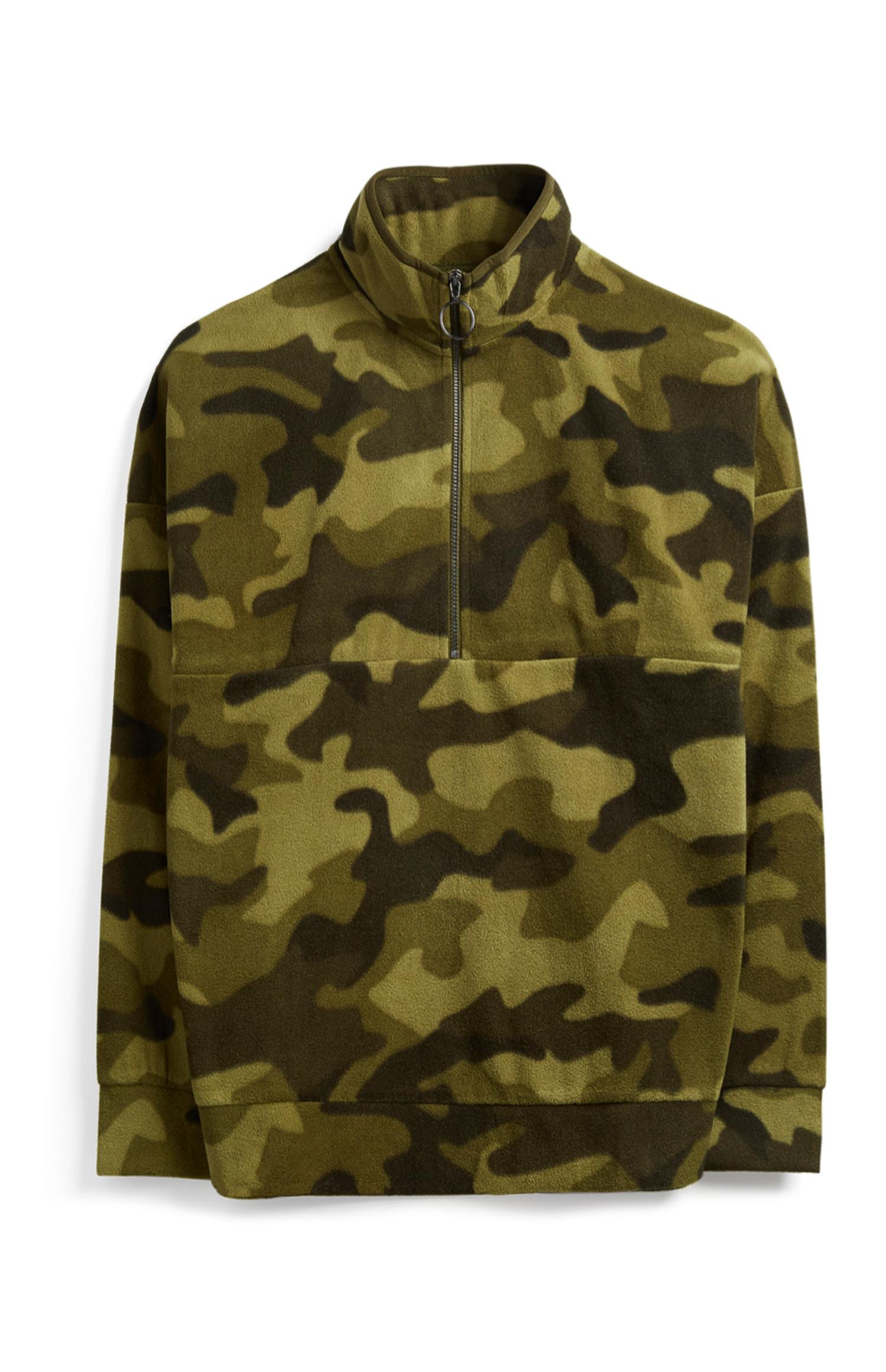 Fleecejacke mit Tarnmuster