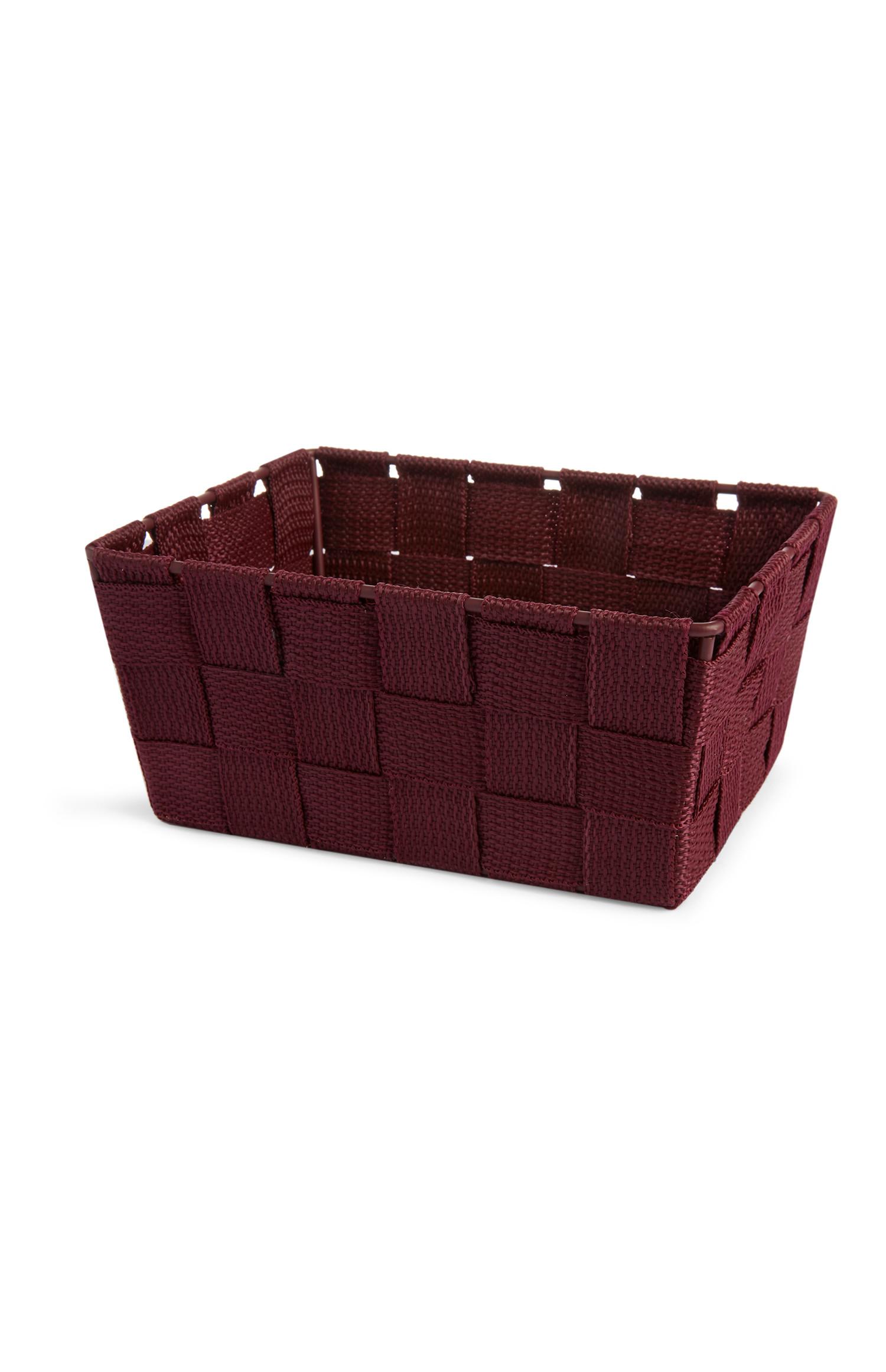 Mini cesto intrecciato bordeaux