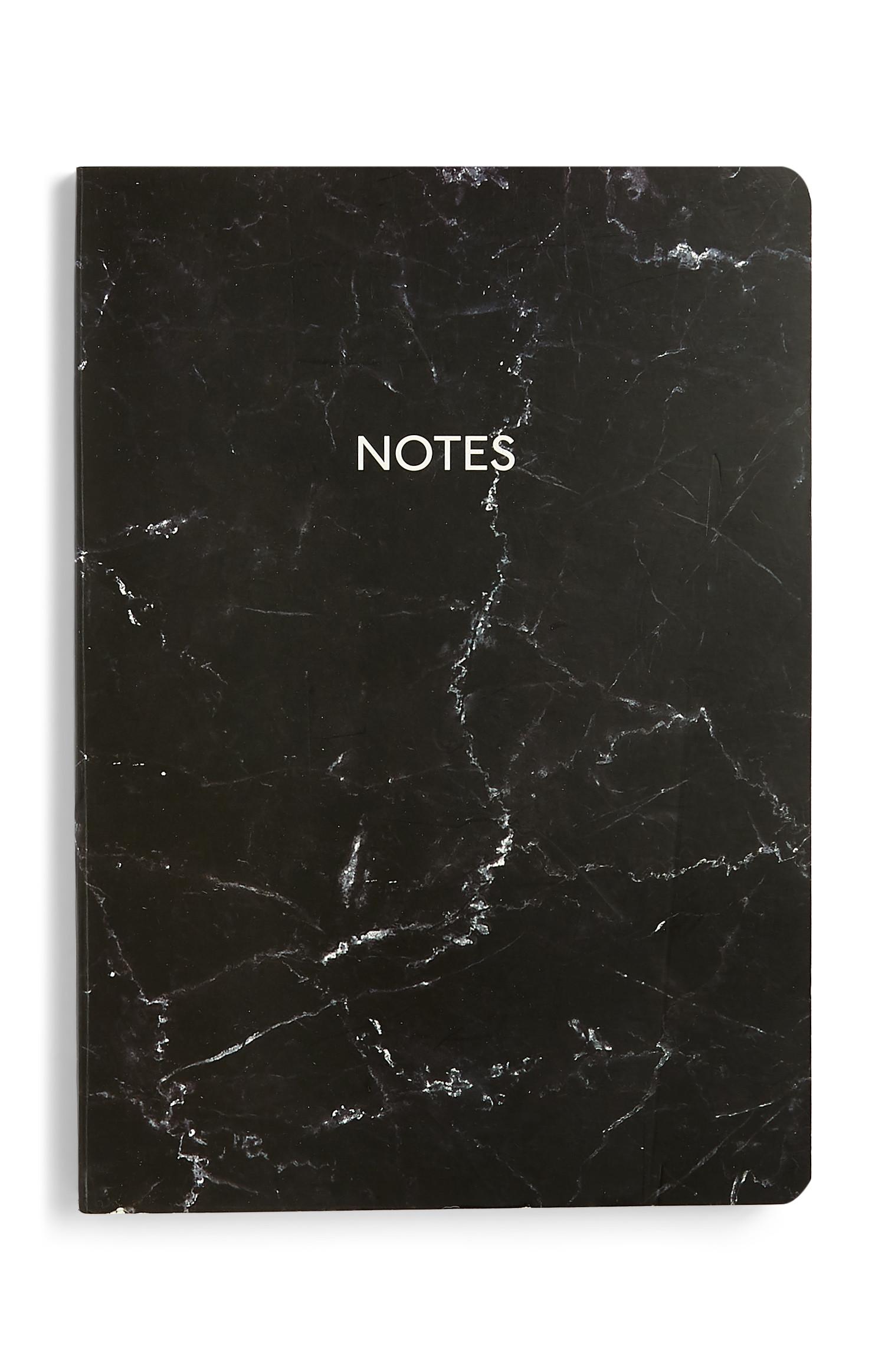 Quaderno A5 nero marmorizzato