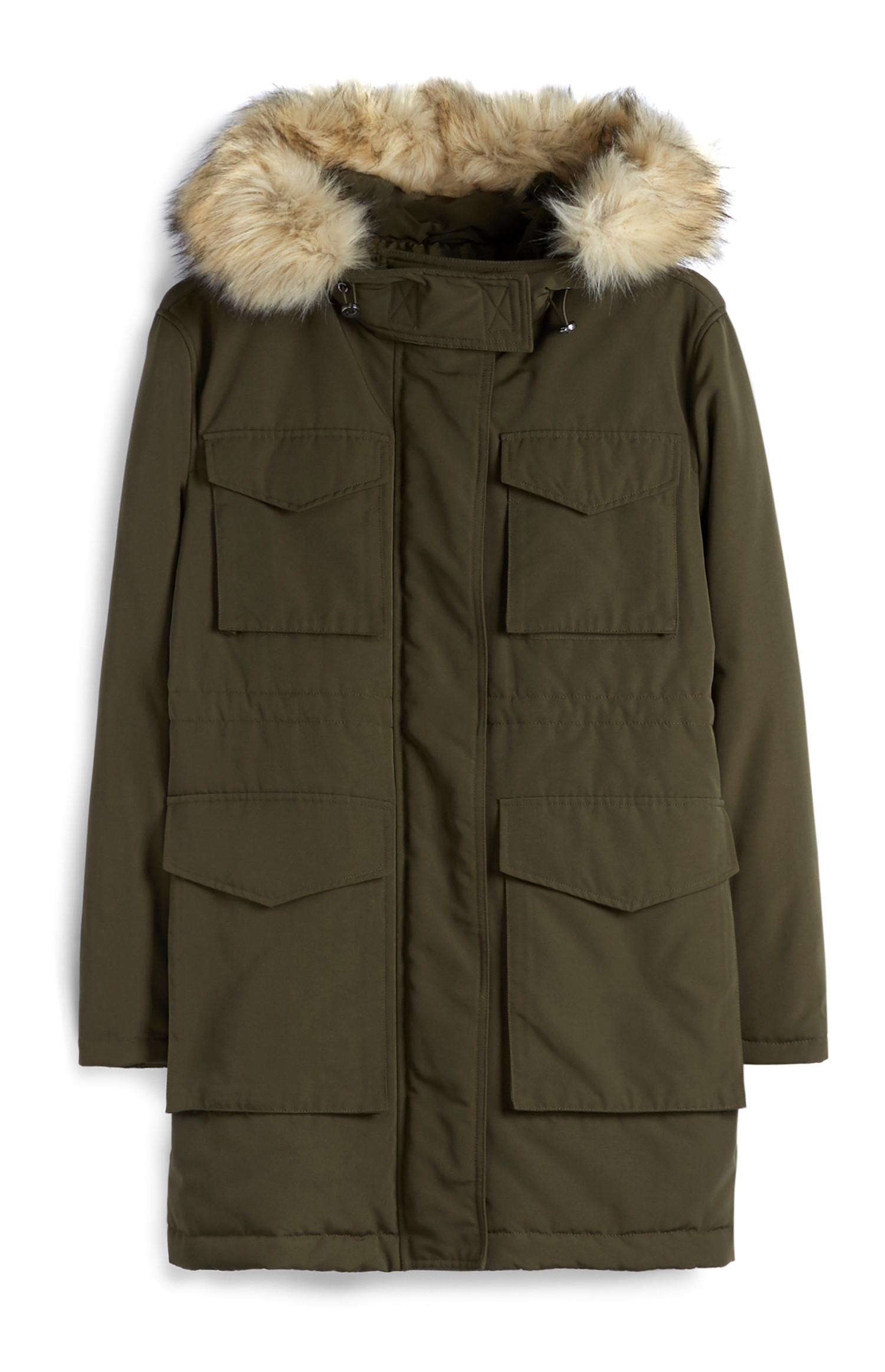 Kaki utility-parka