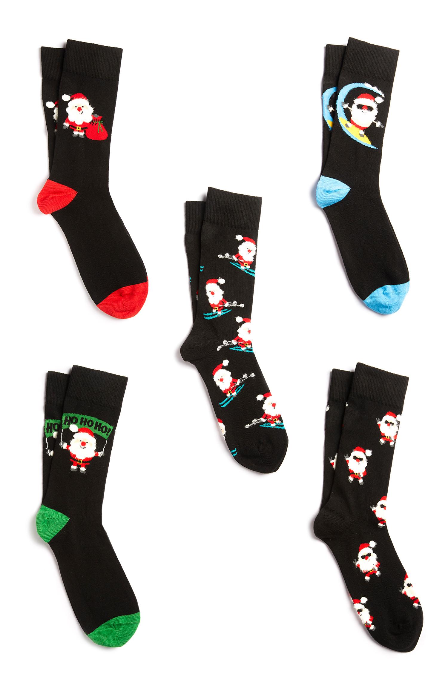 Weihnachtssocken, 5er-Pack