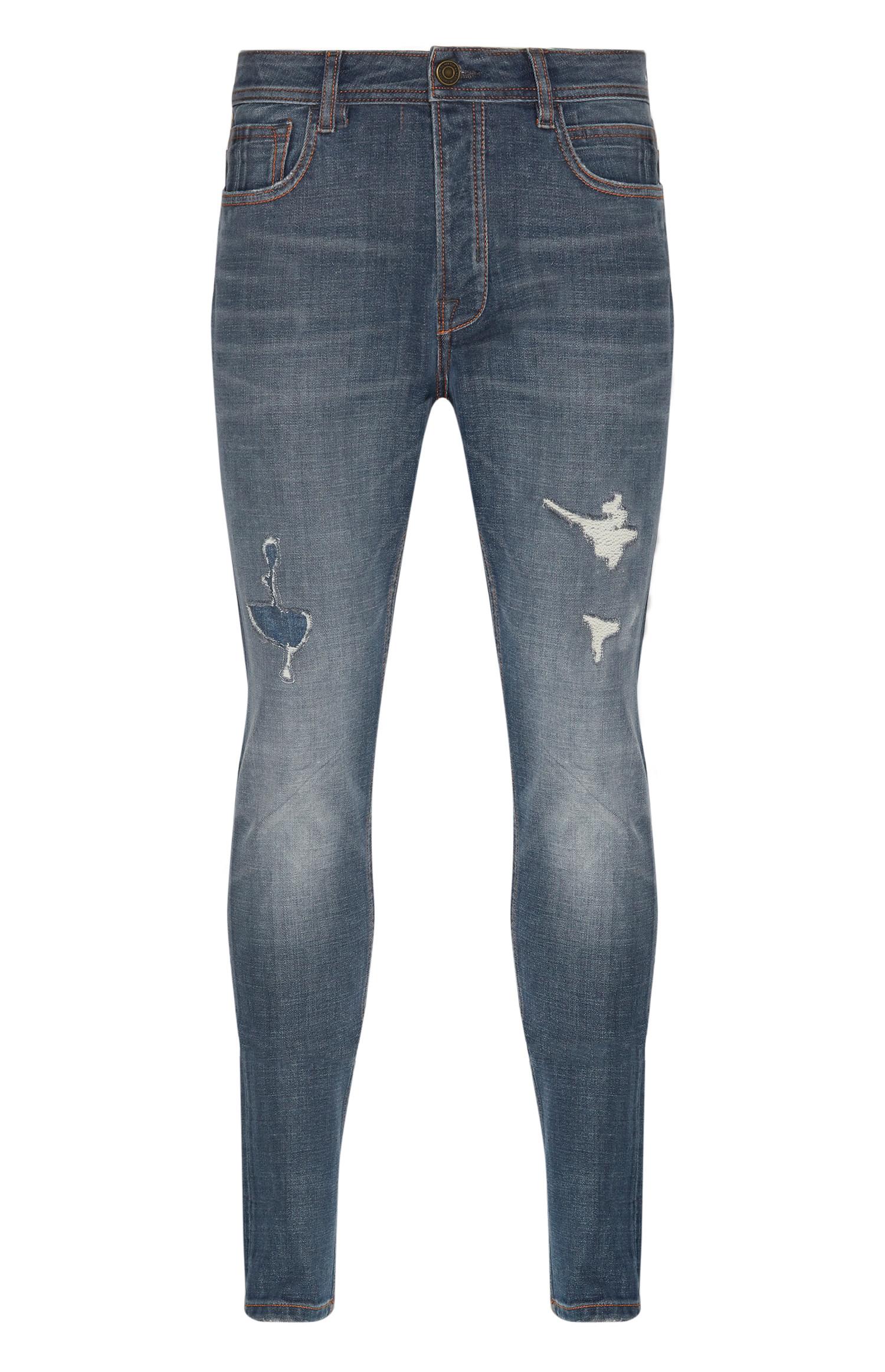 Ausgeblichene Jeans im Used-Look