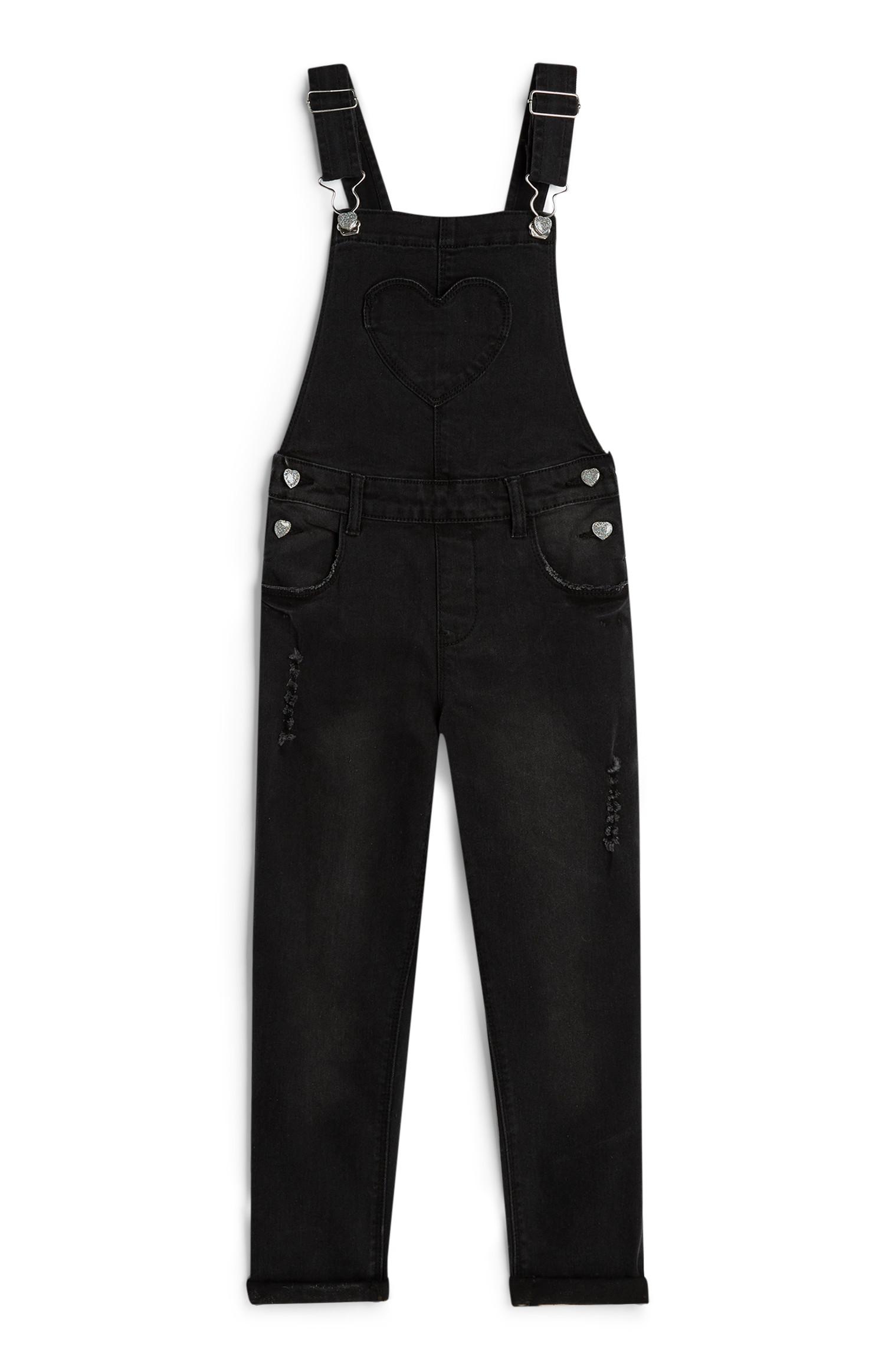 Schwarze Latzhose (kleine Mädchen)