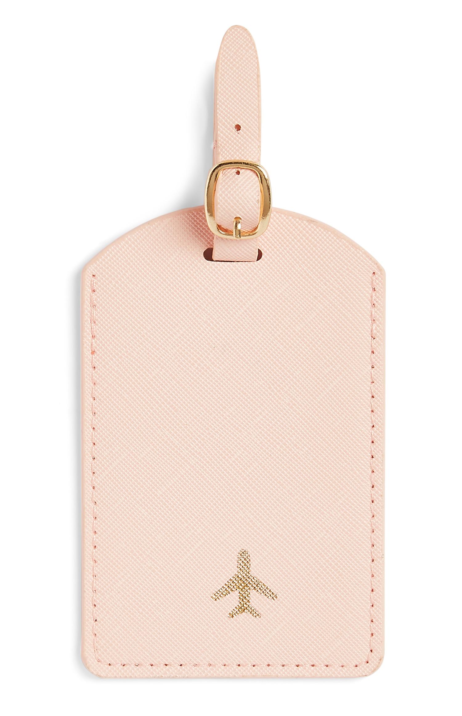 Etichetta bagaglio rosa