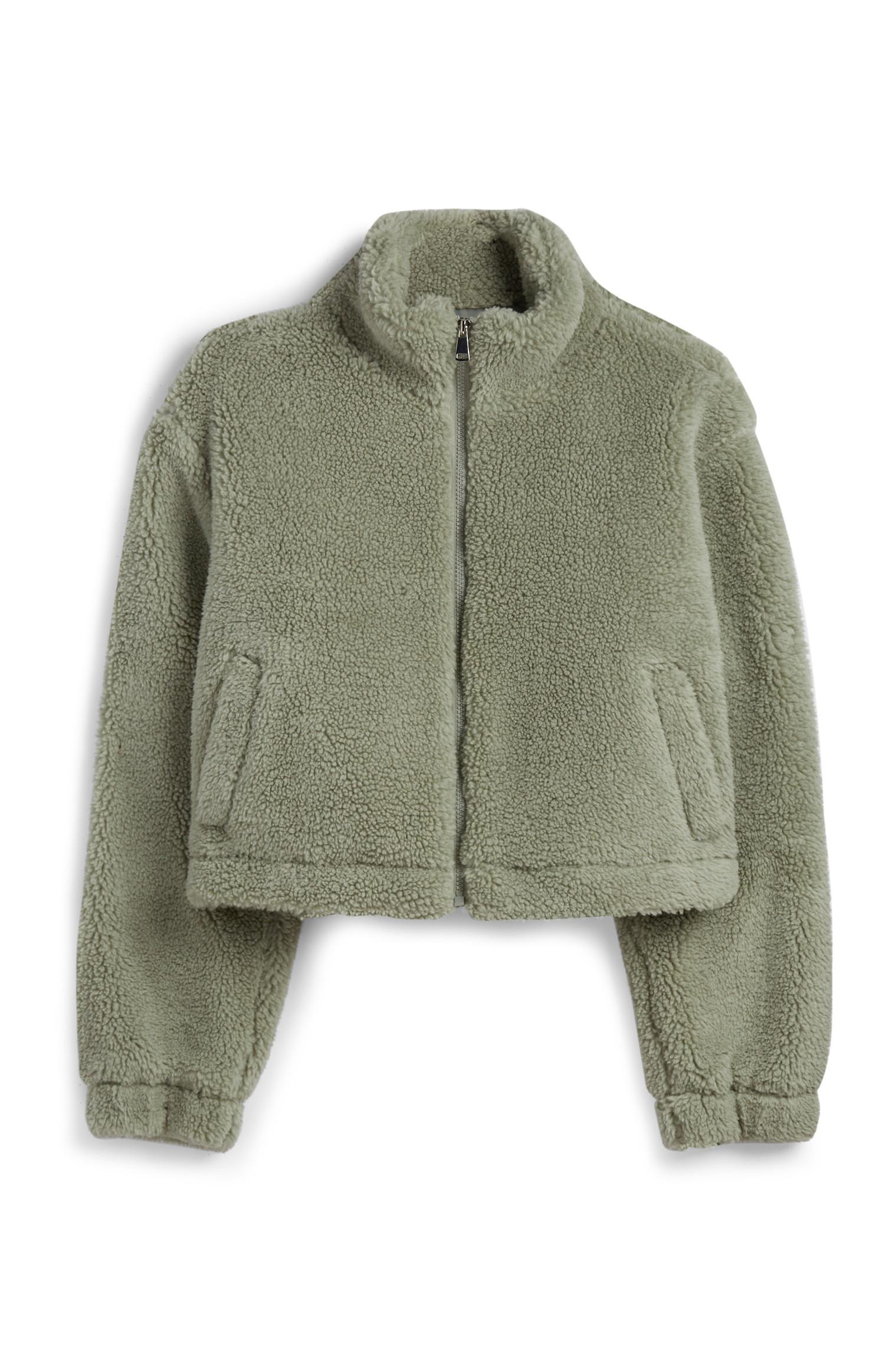 Groen jasje met borgvoering