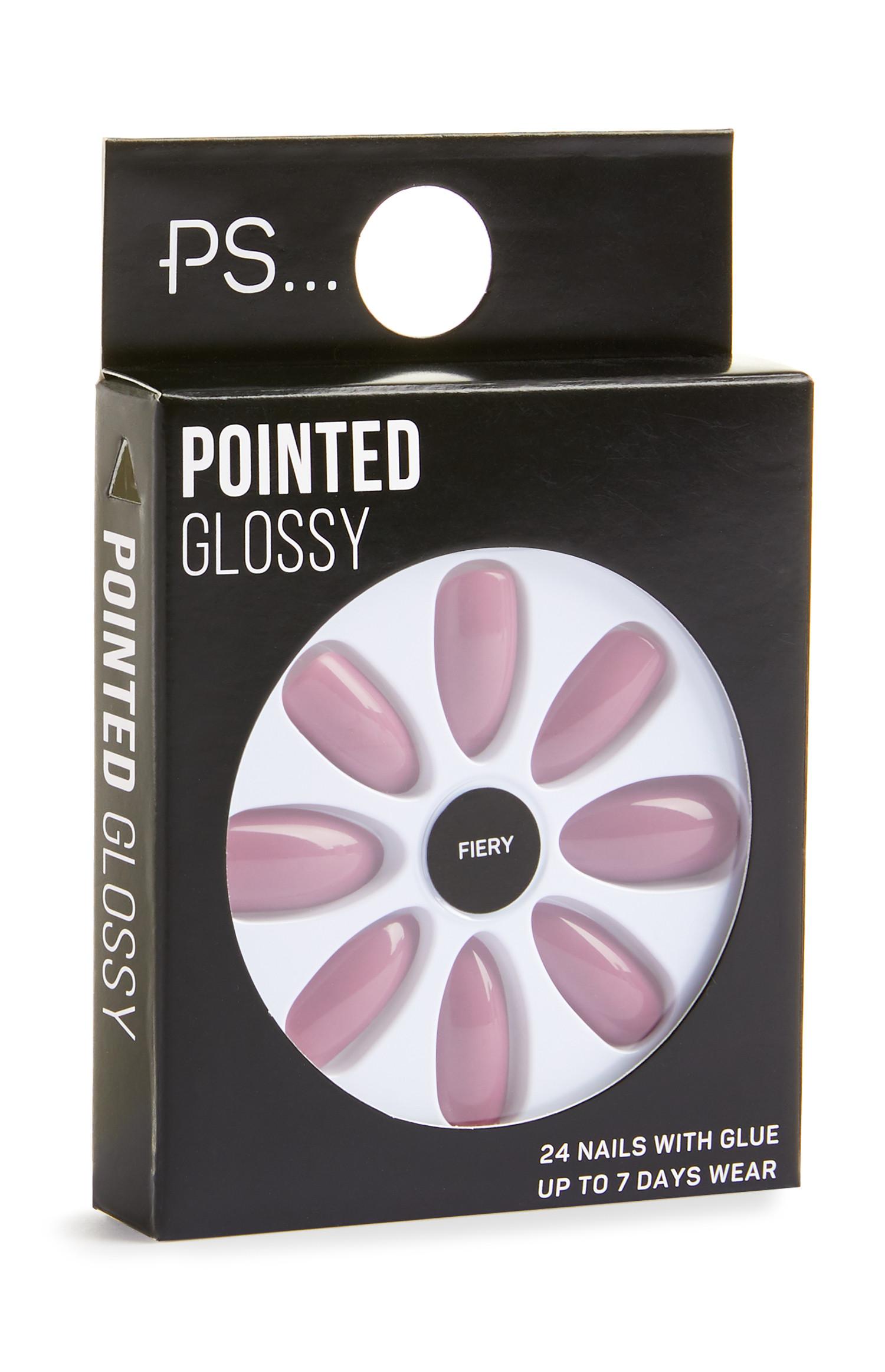 Unghie a punta lucide fucsia